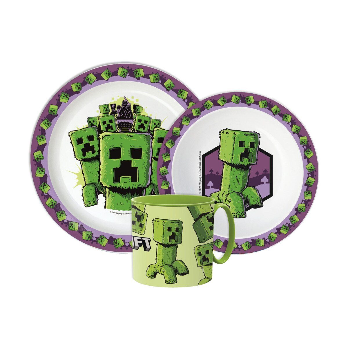 Minecraft Kindergeschirr-Set Minecraft The Movie Essgeschirr Mikro Kunststoff 265ml