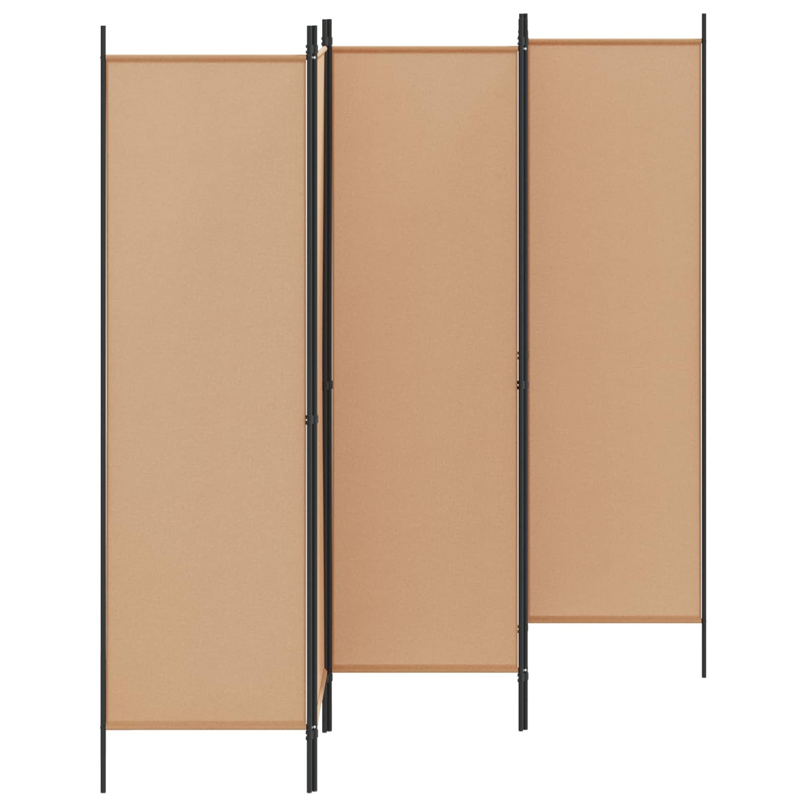 vidaXL Raumteiler 5-teiliger Raumteiler Beige 250 x 180 cm Stoff, 1-tlg.