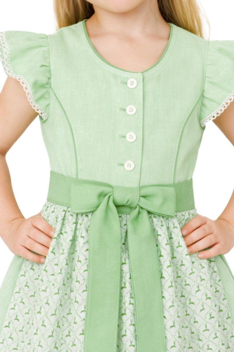 Isar-Trachten Dirndl Kinderdirndl 2tlg. - SALLY - hellgrün