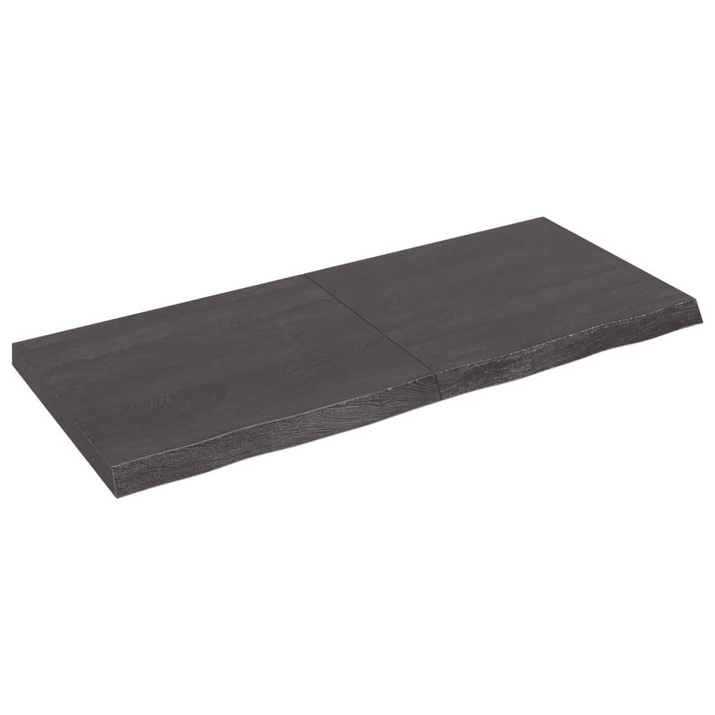 vidaXL Waschtisch 140 x 60 x 6 cm Waschtischplatte Dunkelgrau 140x60x6 cm Massivholz Beh
