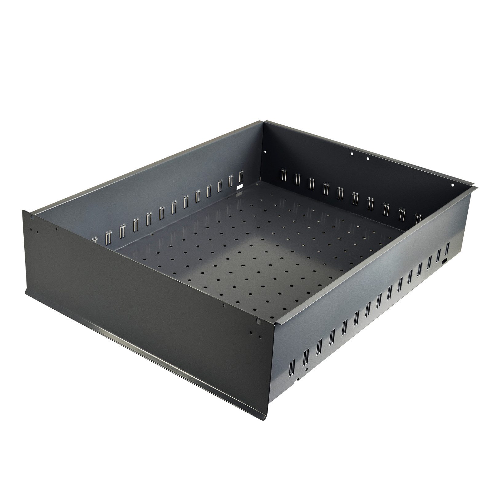 PROREGAL® Schublade Schublade mit Griffleiste, Blendenhöhe 15cm HxBxT 13x45x61cm Anthrazit