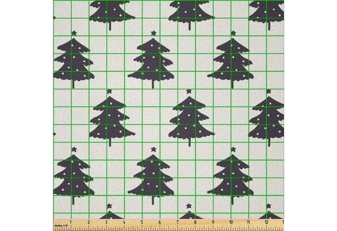 Thumbnail - Abakuhaus Stoff DIY Bastler Stoff für Dekorationszwecke, Weihnachten Fir Tree Silhouette