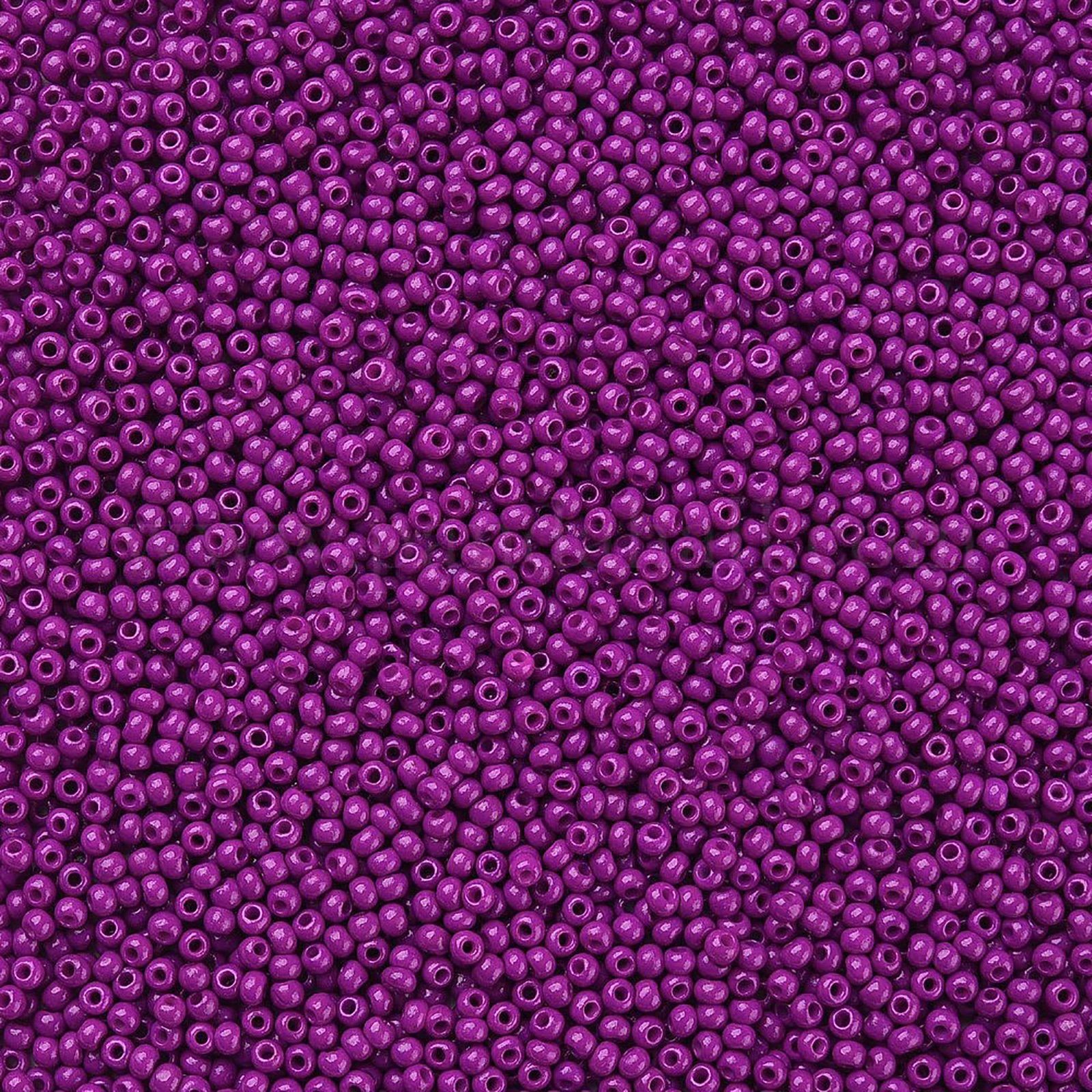 maDDma Bastelperlen 50g Rocailles Glasperlen ca. 2,3x1,5mm 1mm Bohrung Perlen Schmuck, dunkelfuchsia