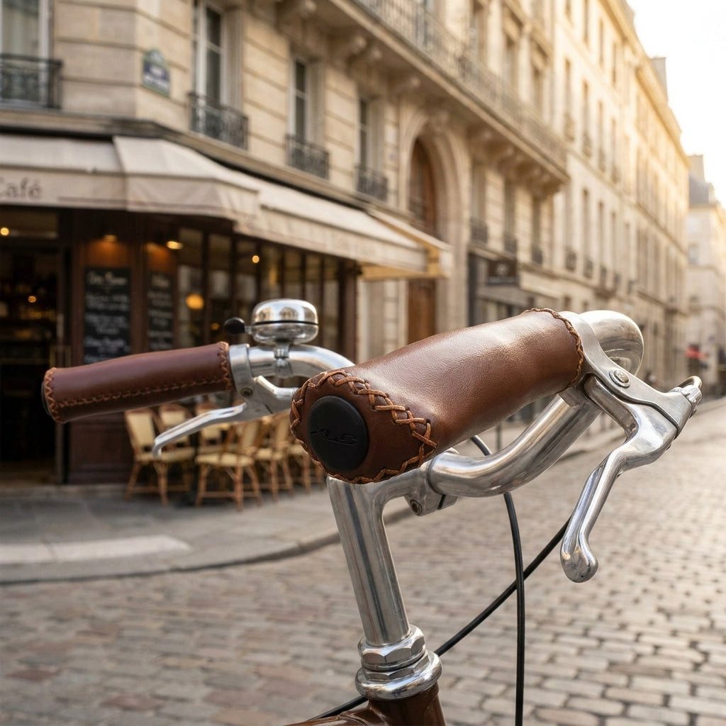 XLC Fahrradlenkergriff XLC Griffe GR-G11 135/92mm, braun, Lederoptik
