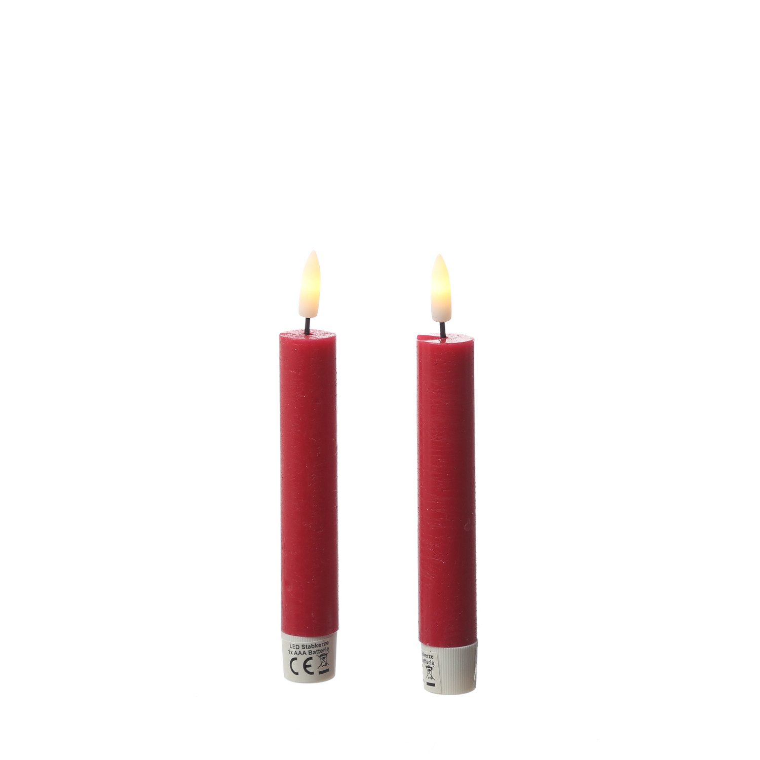 Adilina LED-Kerze LED Stabkerzen Tafelkerzen Dinner Spitzkerzen rustikal 16 günstig online kaufen