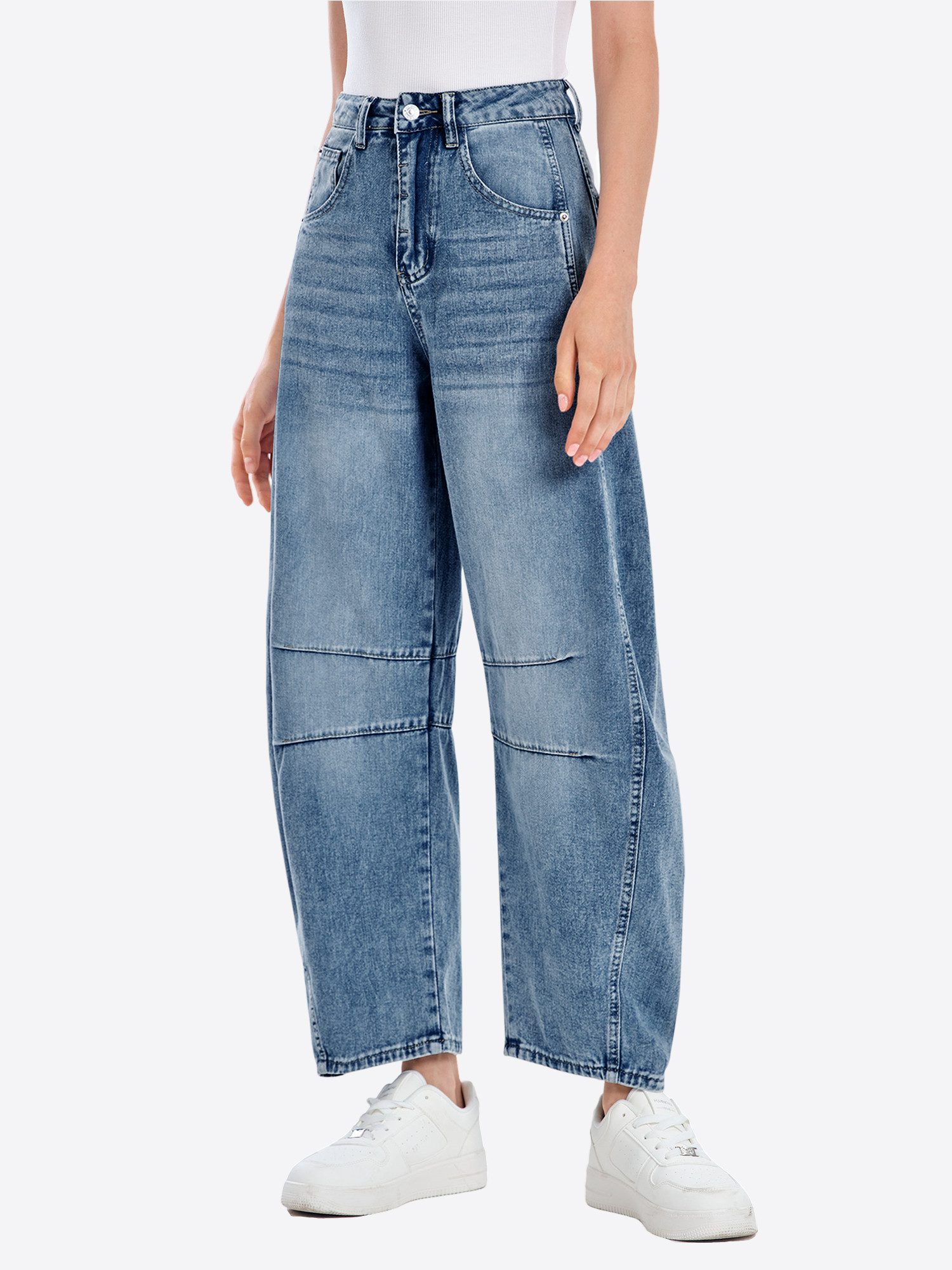 Imily Bela Boyfriend-Jeans Damen Weit geschnittene günstig online kaufen