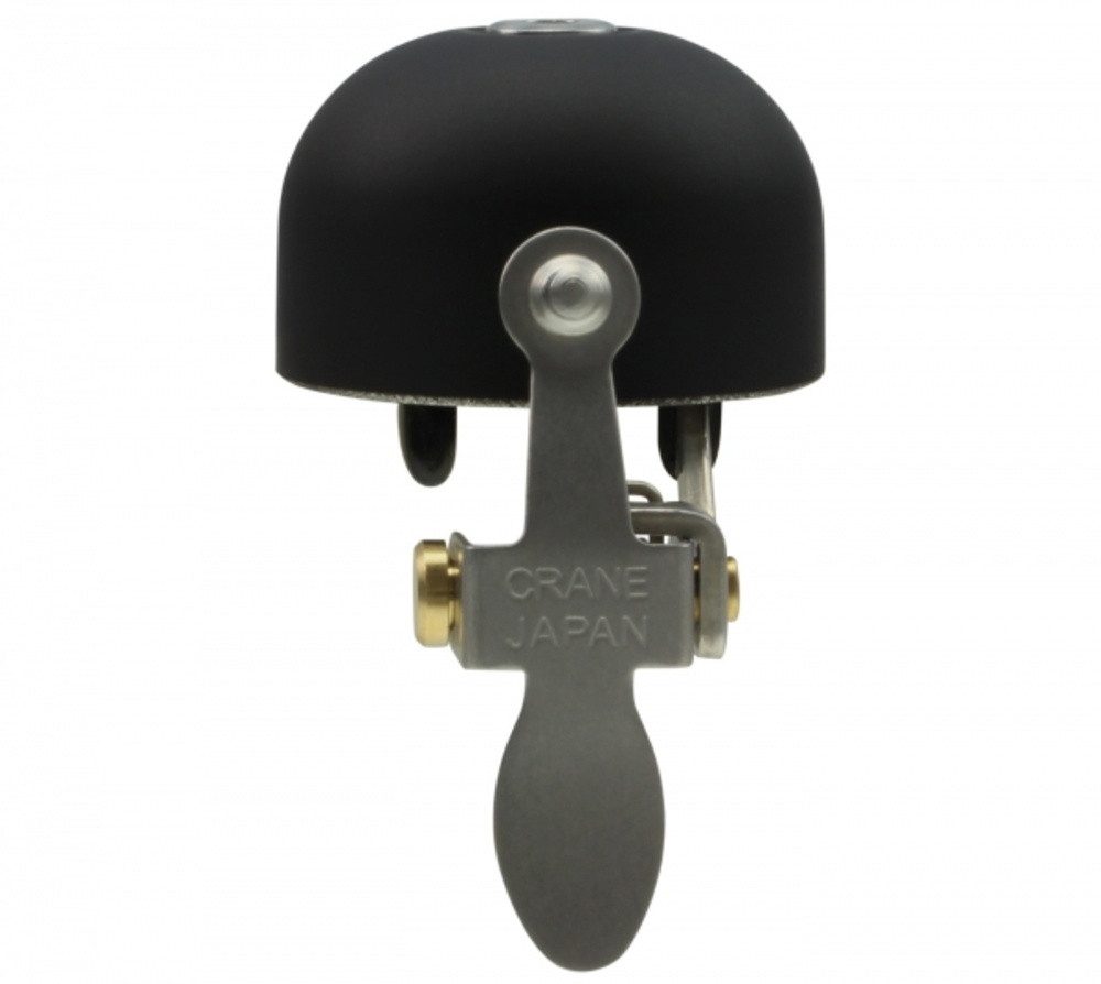Crane Bell Co Fahrradklingel E-NE Stealth Black, Ø Klemmung: 22.2mm bis 31.8mm