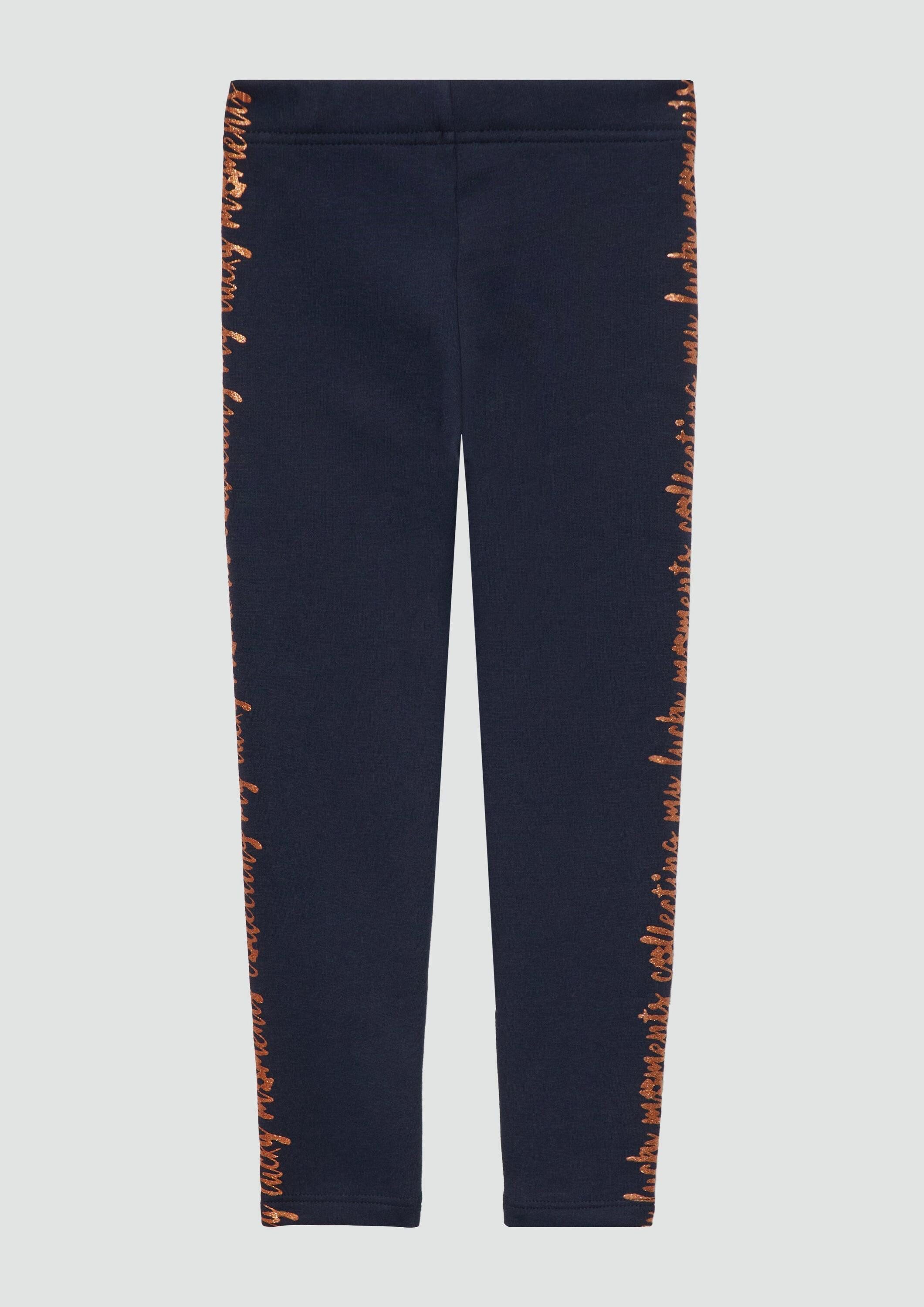 s.Oliver Leggings Leggings Leggings aus Thermofleece mit Glitzer-Print