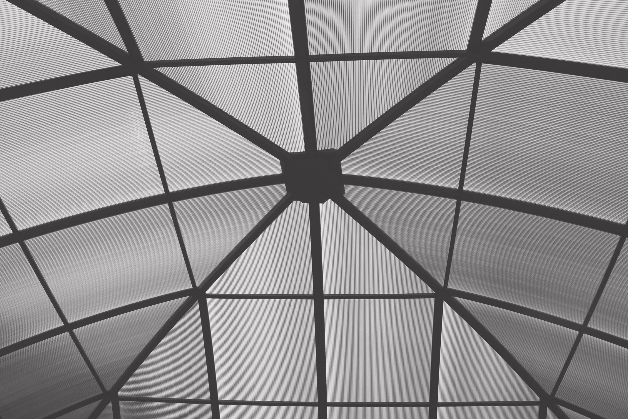 Leco Pavillon-Ersatzdach Dachplatten-Set grau-transparent für Kuppeldachpavillon 3,65 x 3,65 m, ca. 6 mm dick