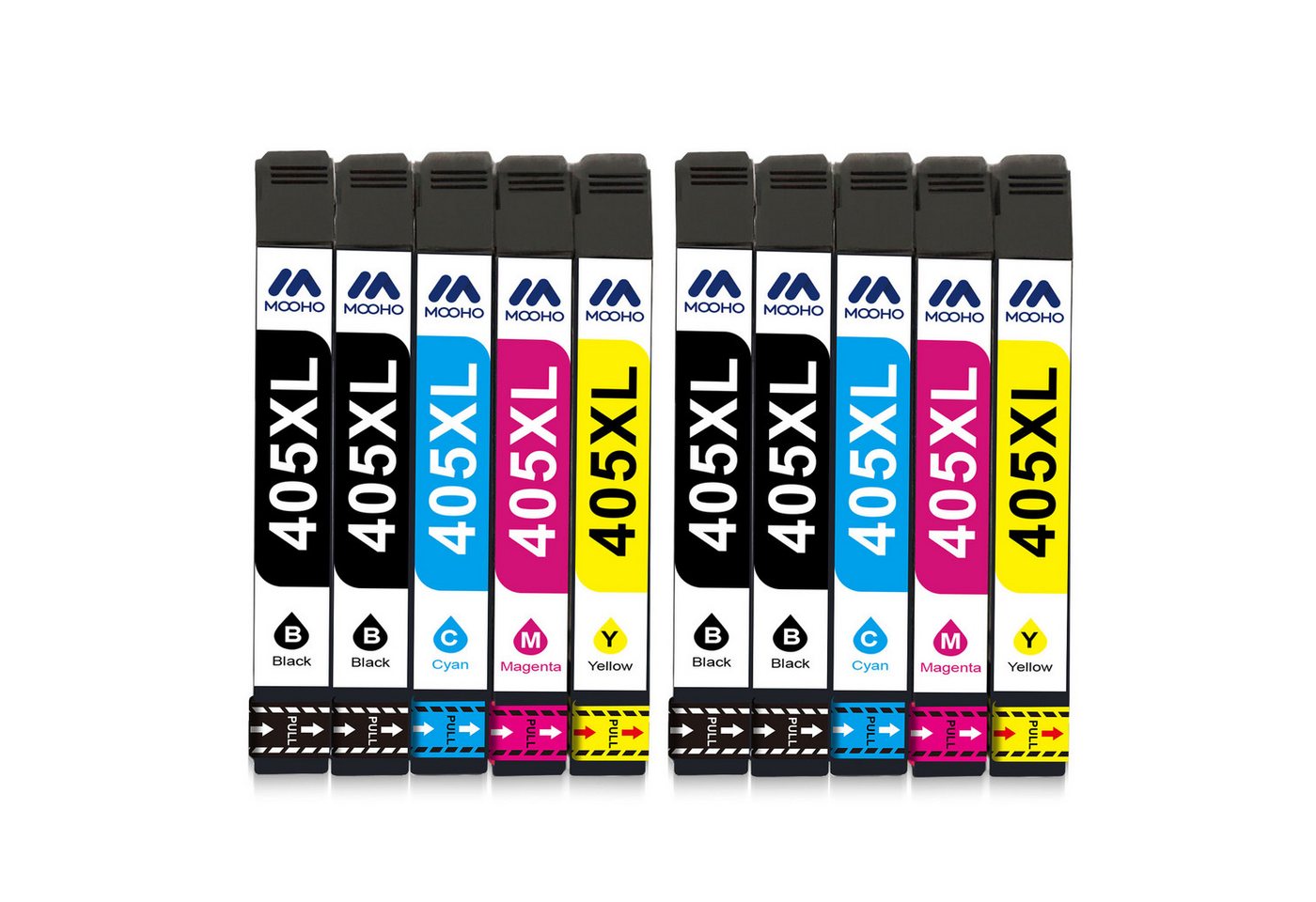 MOOHO 4er/5er/8er/10er XXL 405XL Druckerpatronen für EPSON 405 XL Multipack Tintenpatrone (WorkForce Pro WF-7310DTW WF-7830DTWF WF-7835DTWF WF-7840DTWF WF-3820DWF, WF-3825DWF WF-4820DWF WF-4825DWF WF-4830DTWF)