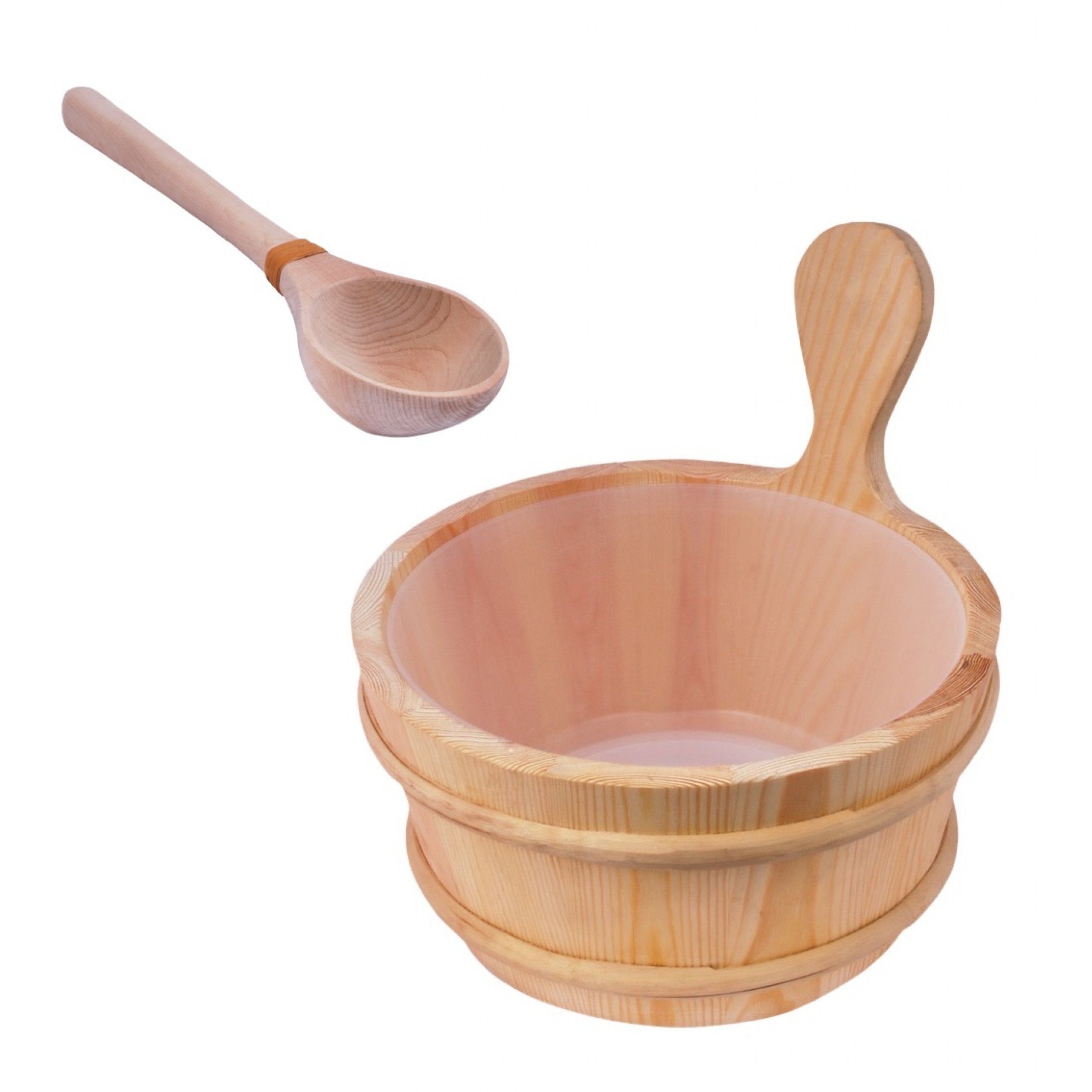 HARVIA Aufgusskübel Harvia Holzeimer und Holzkelle Basic Sauna-Set Aufgusseimer mit