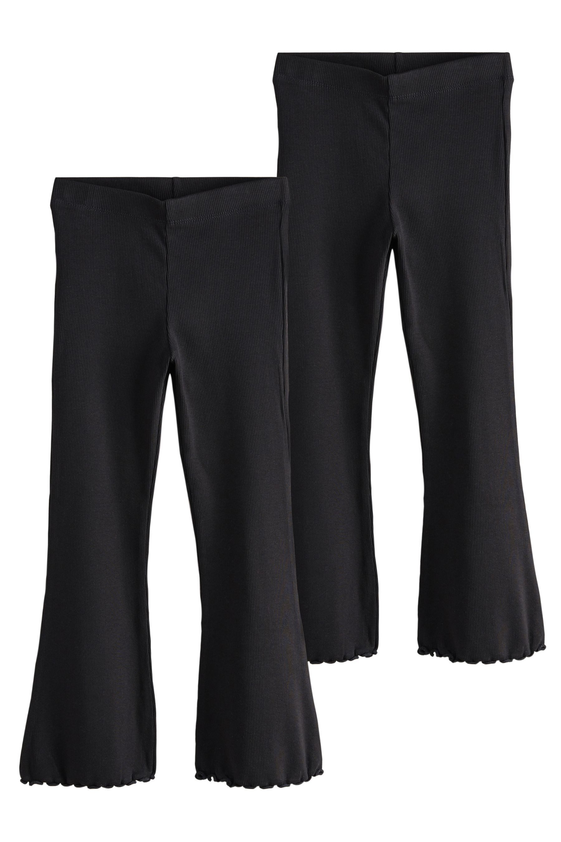 Next Leggings Gerippte Leggings mit ausgestelltem Bein, 2er-Pack (2-tlg)