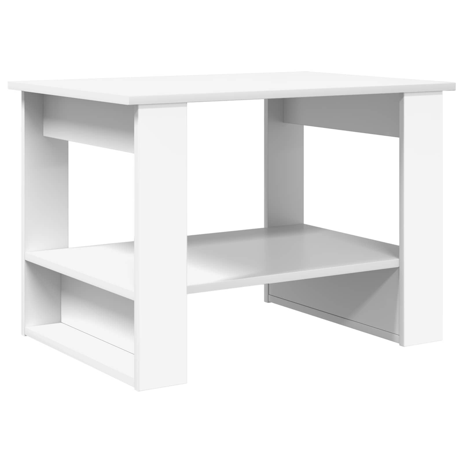vidaXL Couchtisch Couchtisch Weiß 72 x 50 x 50 cm Holzwerkstoff (1-St)