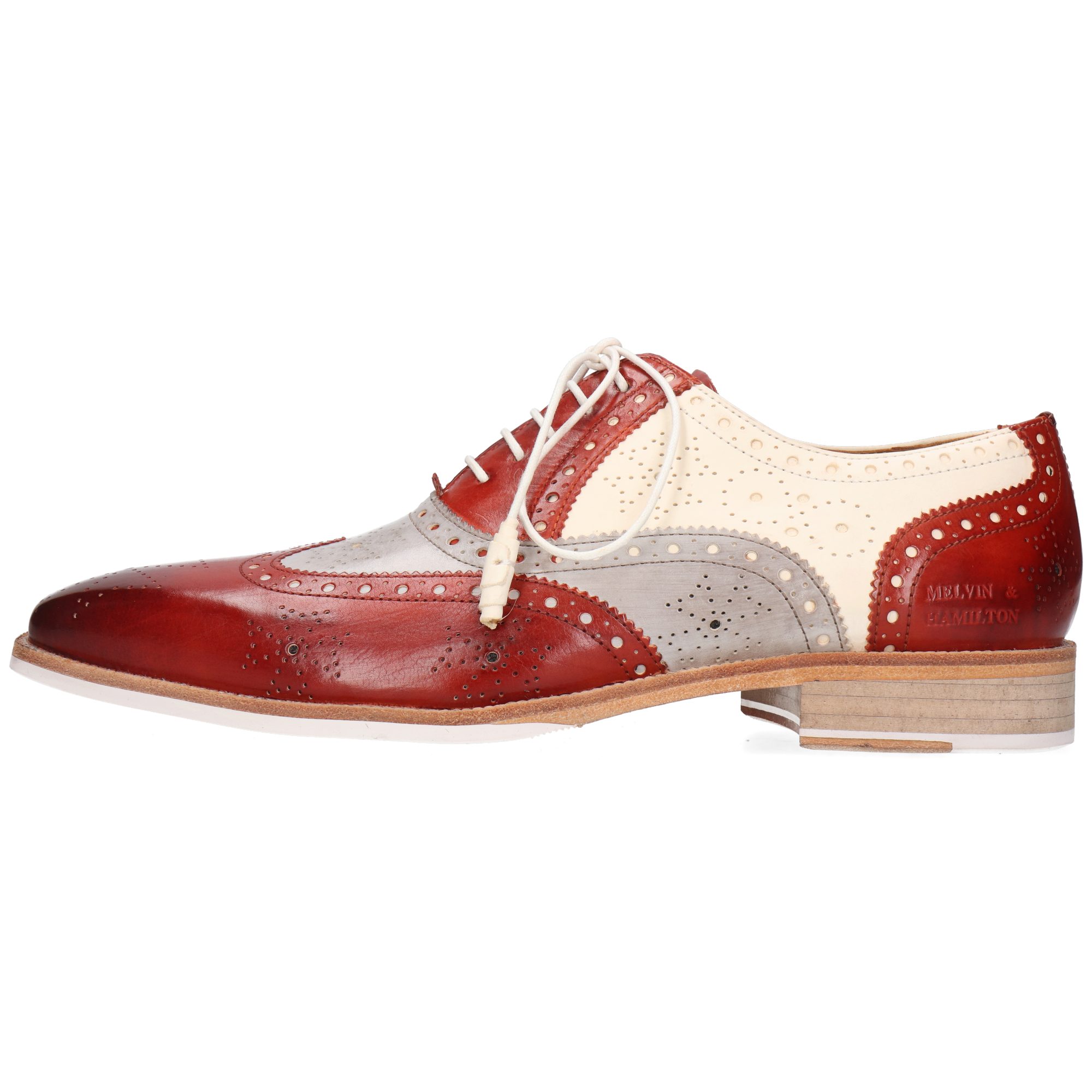 Melvin & Hamilton Jeff 28 Leder-Derby Schuhe für Herren Schnürschuh Flache Absätze, Echtes Leder