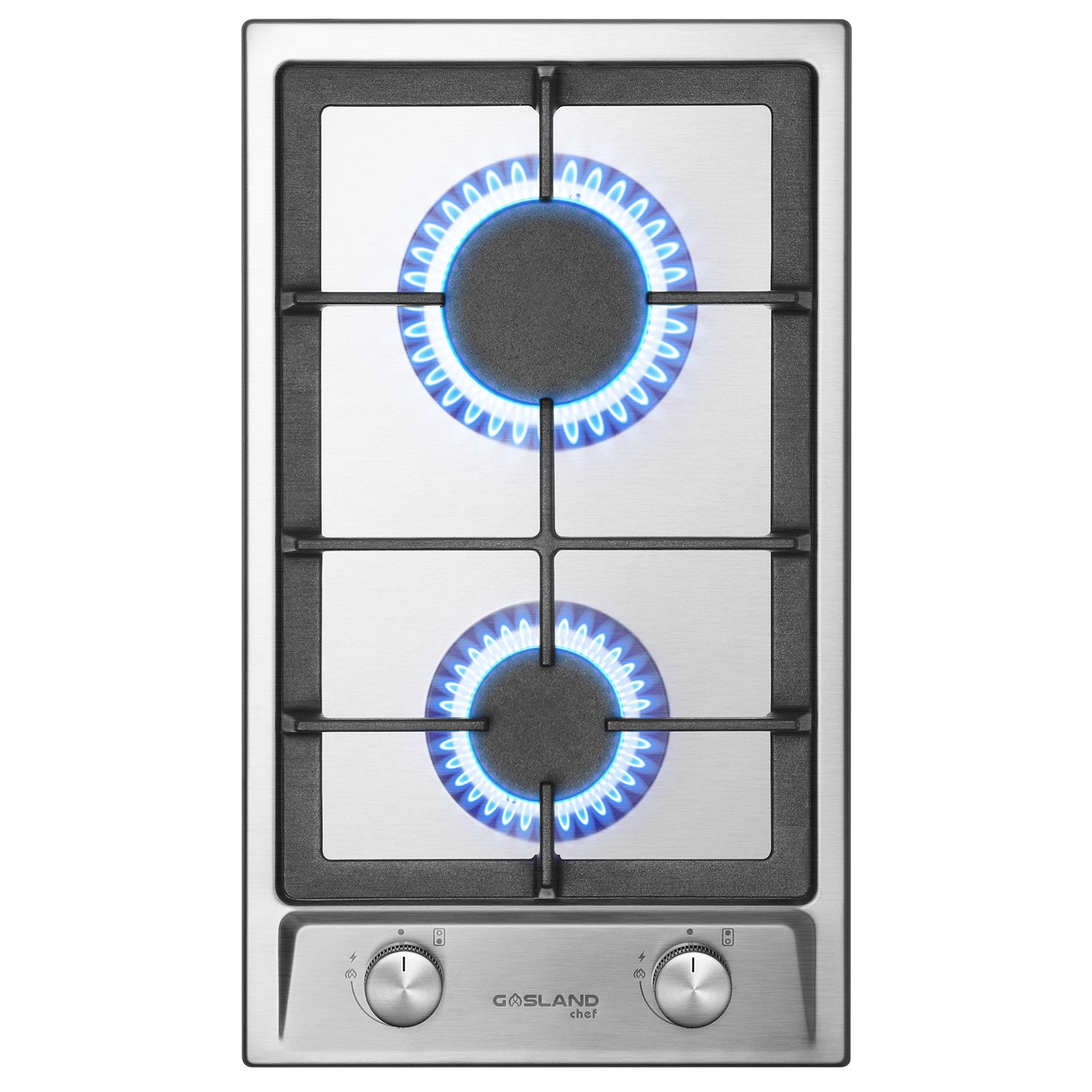 GASLAND Gas-Kochfeld GH30SF, Autark Gaskochfeld, 2 Flammig, Butan-Gasherd 4200 Watt, LPG/Erdgas