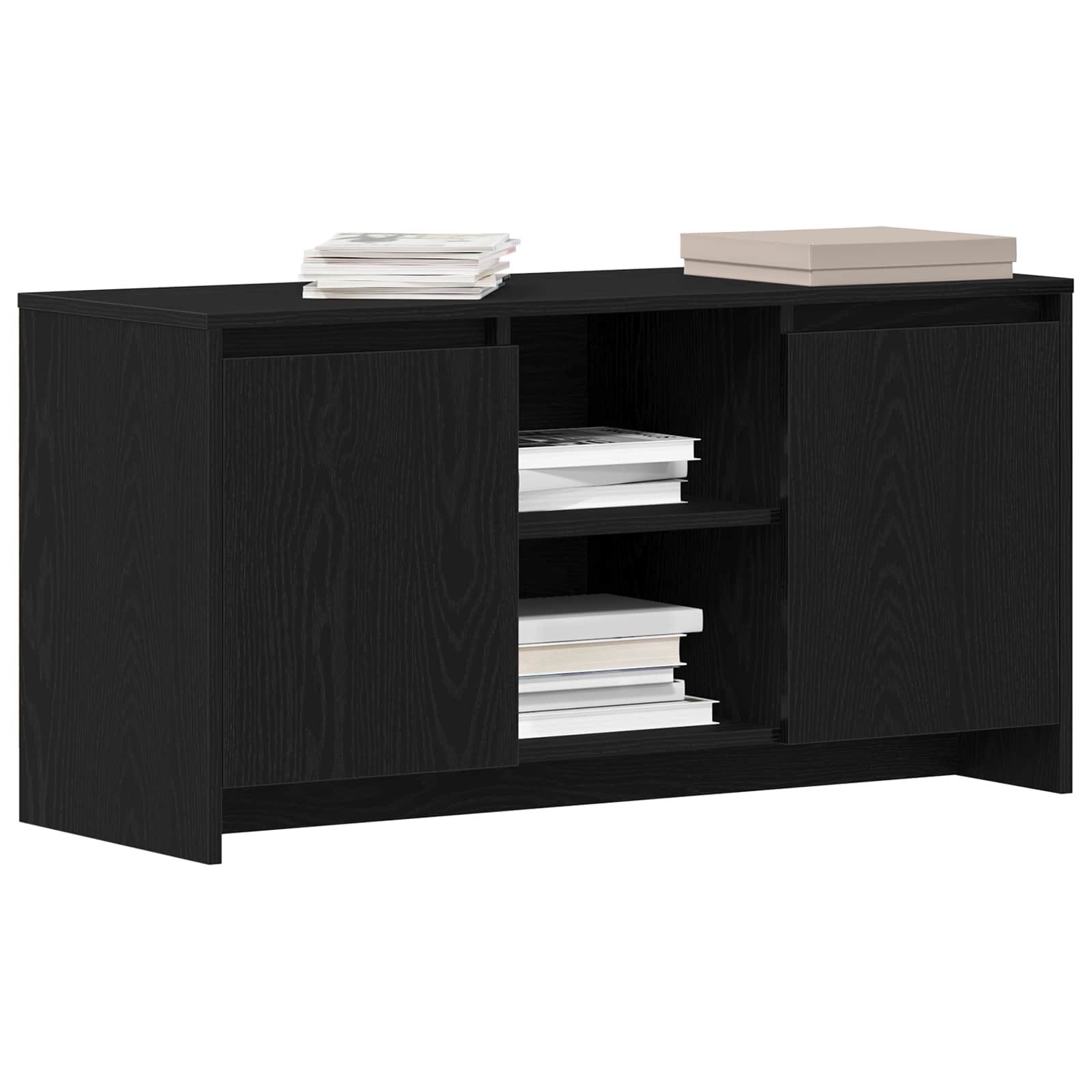 vidaXL TV-Schrank TV-Schränk 102 x 37,5 x 52,5 cm Schwarz Eichen-Optik (1-St)