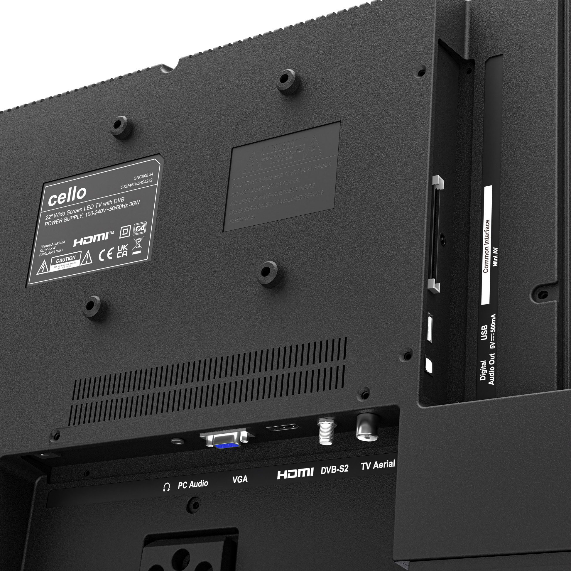 Cello 22 Zoll Full HD Fernseher Triple Tuner mit Perfect Pitch Sound LED-Fernseher (55 cm/22 Zoll, Full HD, Pitch Perfect Sound)