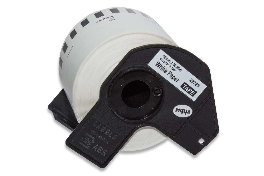 vhbw Etikettenpapier passend für Brother PT QL-1110NWB, QL-1100 Series, QL-1110 Drucker &