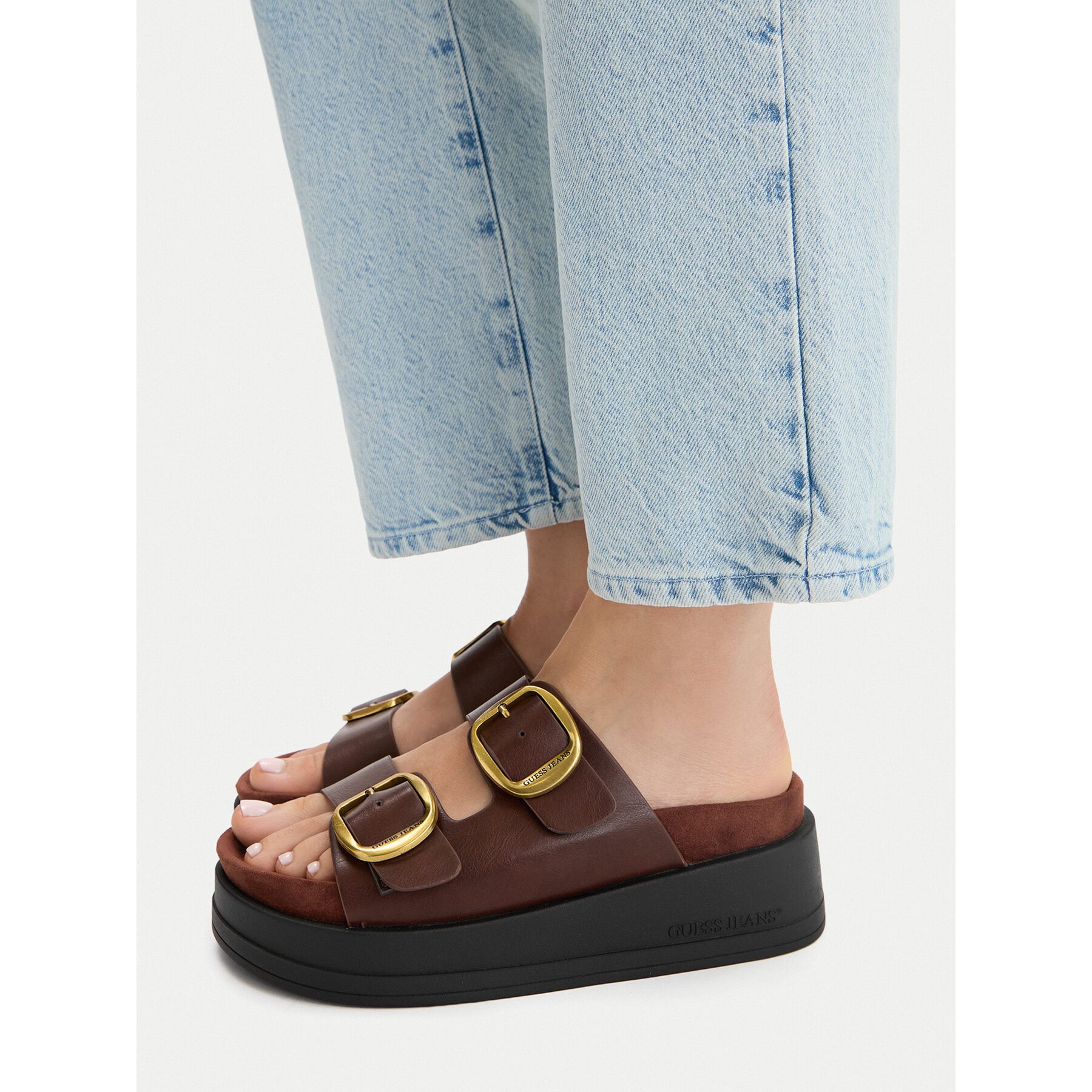 GUESS JEANS Guess Jeans Damen-Flip-Flops in Braun Badepantolette