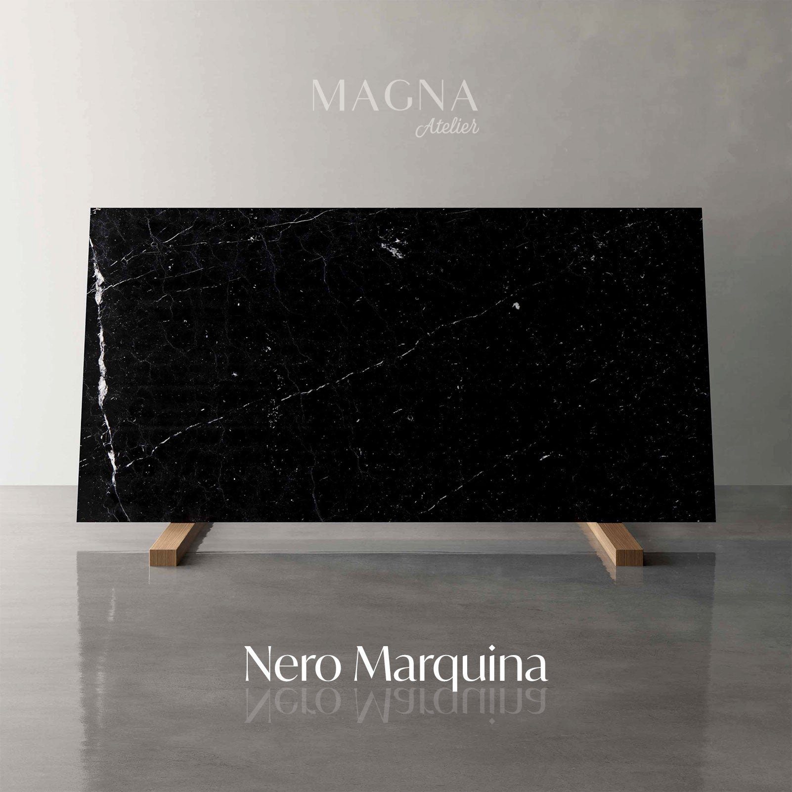 Marquina eckig, 140cmx70cmx75cm Schreibtisch ECHTEM Metallgestell, mit Schreibtisch MARMOR, schwarz BERGEN Nero MAGNA Atelier