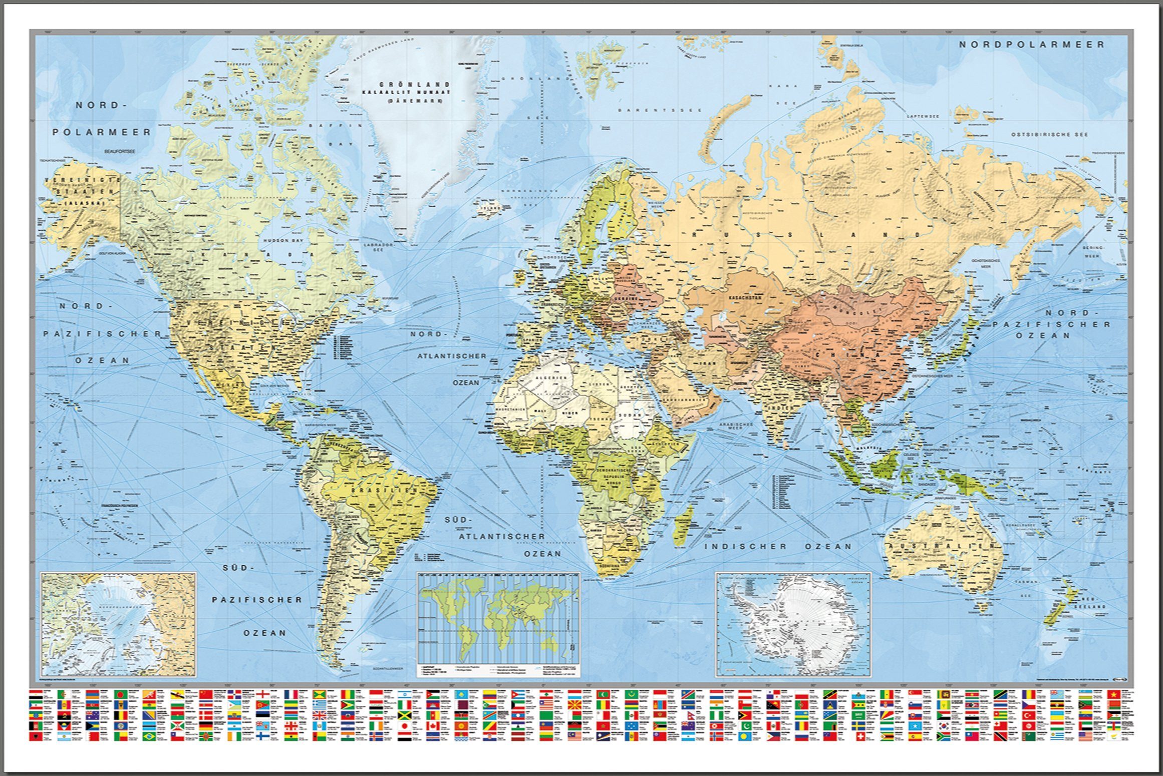 Close Up Poster Weltkarte Poster Die Welt 91,5 x 61 cm günstig online kaufen