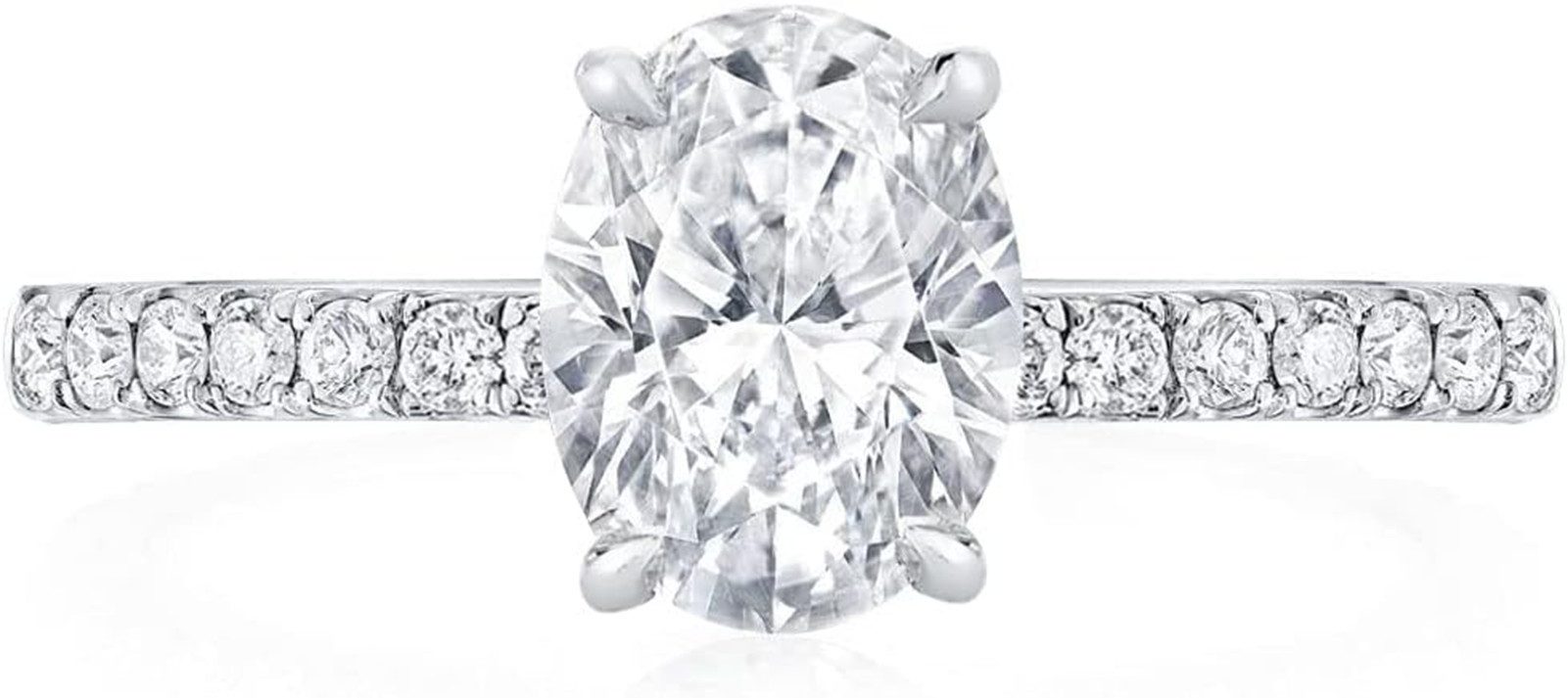 Jumpeak Diamantring 1,5/2 Karat D VS1, 4 Zacken Labordiamantring, 14K Gold, Verlobungsring, Diamant ring Damen,Mutter tochter Geschenk,Hochzeitsgeschenk