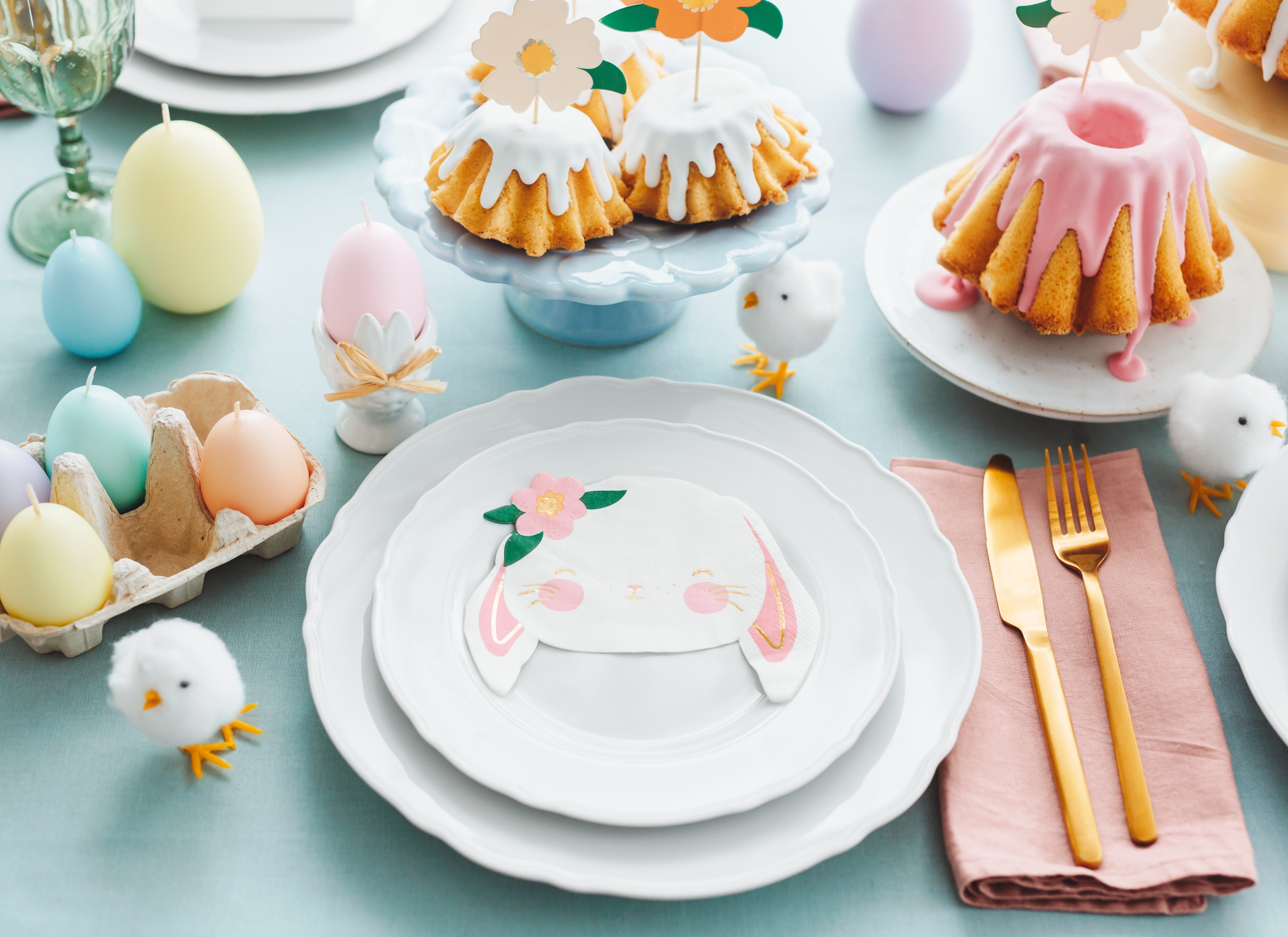 partydeco Papierserviette Servietten 'Hase' 20Stk./14x12cm