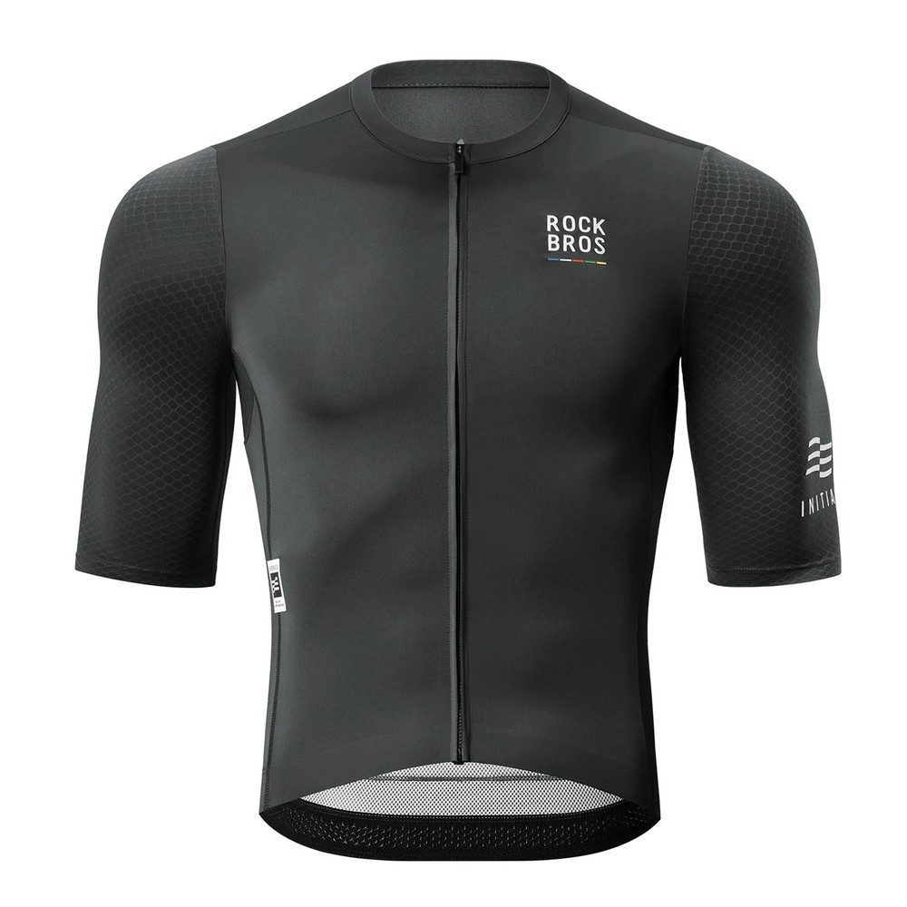ROCKBROS Radtrikot Rennradshirt Fahrradtrikot Sporttrikot (Spar-Set, 1-tlg., 55 x 86 cm atmungsaktiv) YKK-Reißverschluss, 3 Rückentaschen, reflektierend