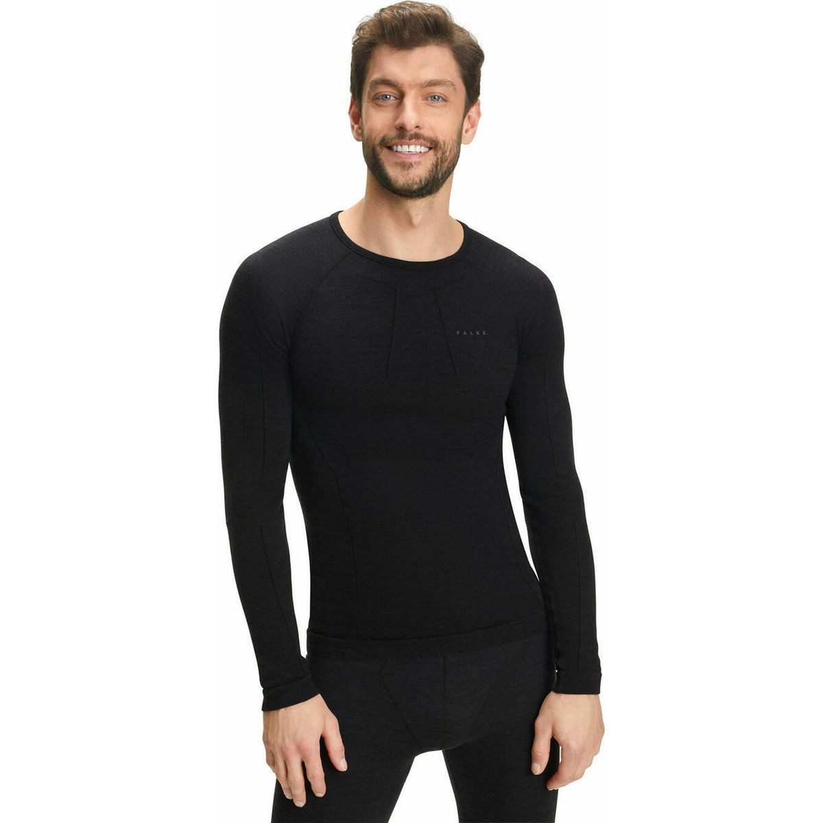 FALKE Funktionsunterhemd Herren Langarmshirt Wool-tech Perfekter Begleiter für kalte Tage dank wärmender Merinowolle und