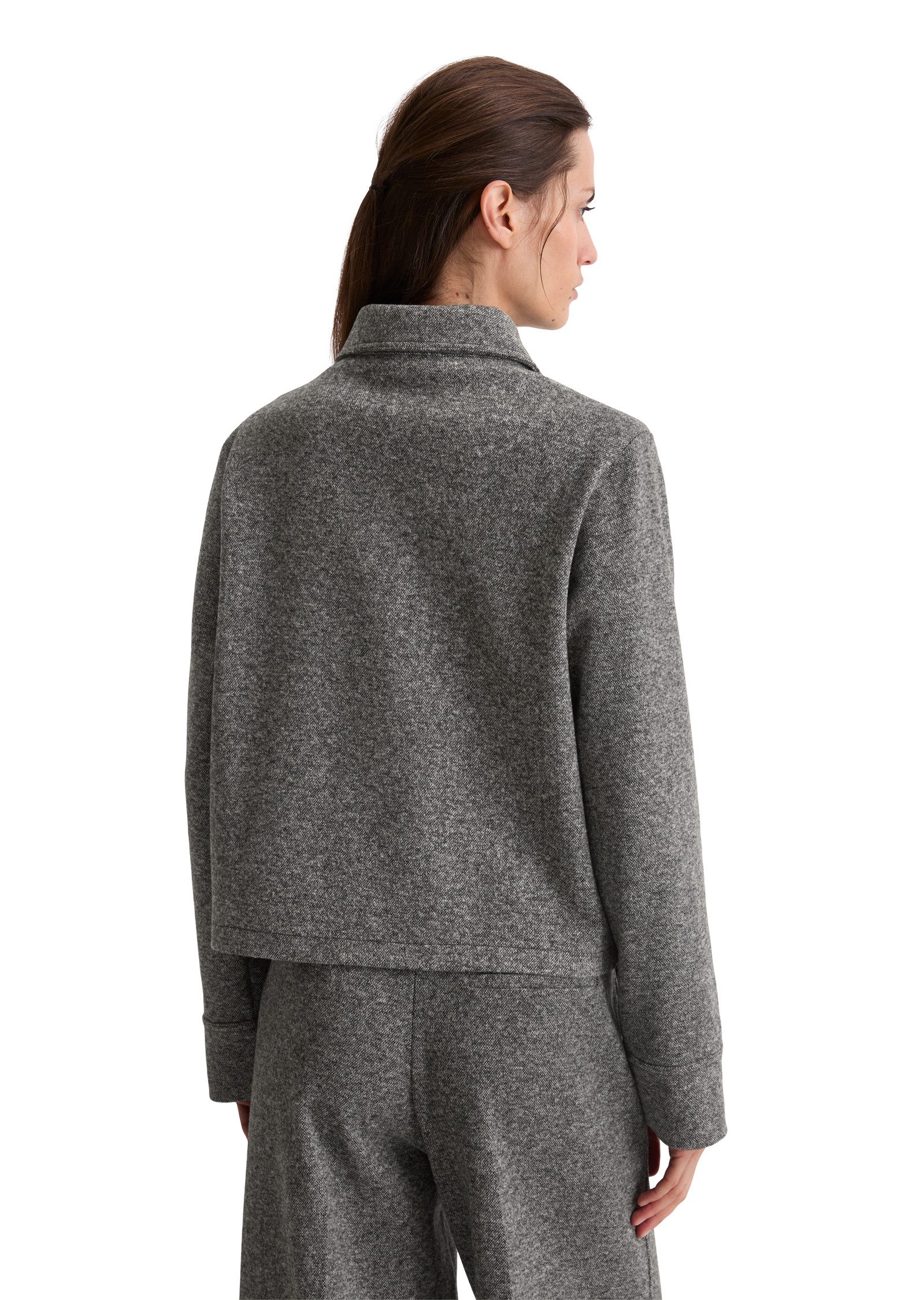 Marc O'Polo Kurzjacke Tweed-Jerseyjacke regular fit aus Organic Cotton-Mix günstig online kaufen