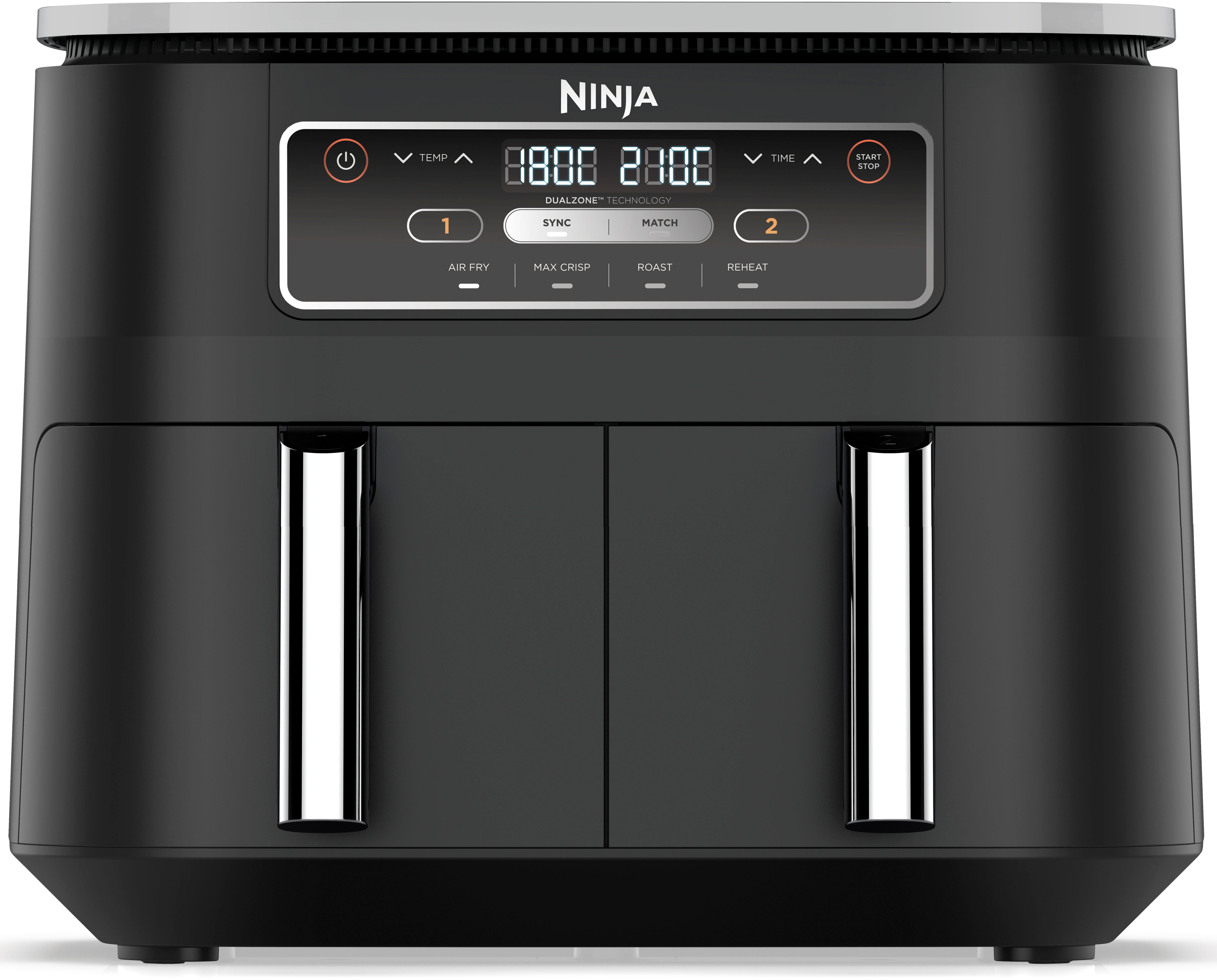 NINJA Heißluftfritteuse AF200EU Ninja Foodi, 2400 W, 4-in-1 Dual Zone, 7,6 L