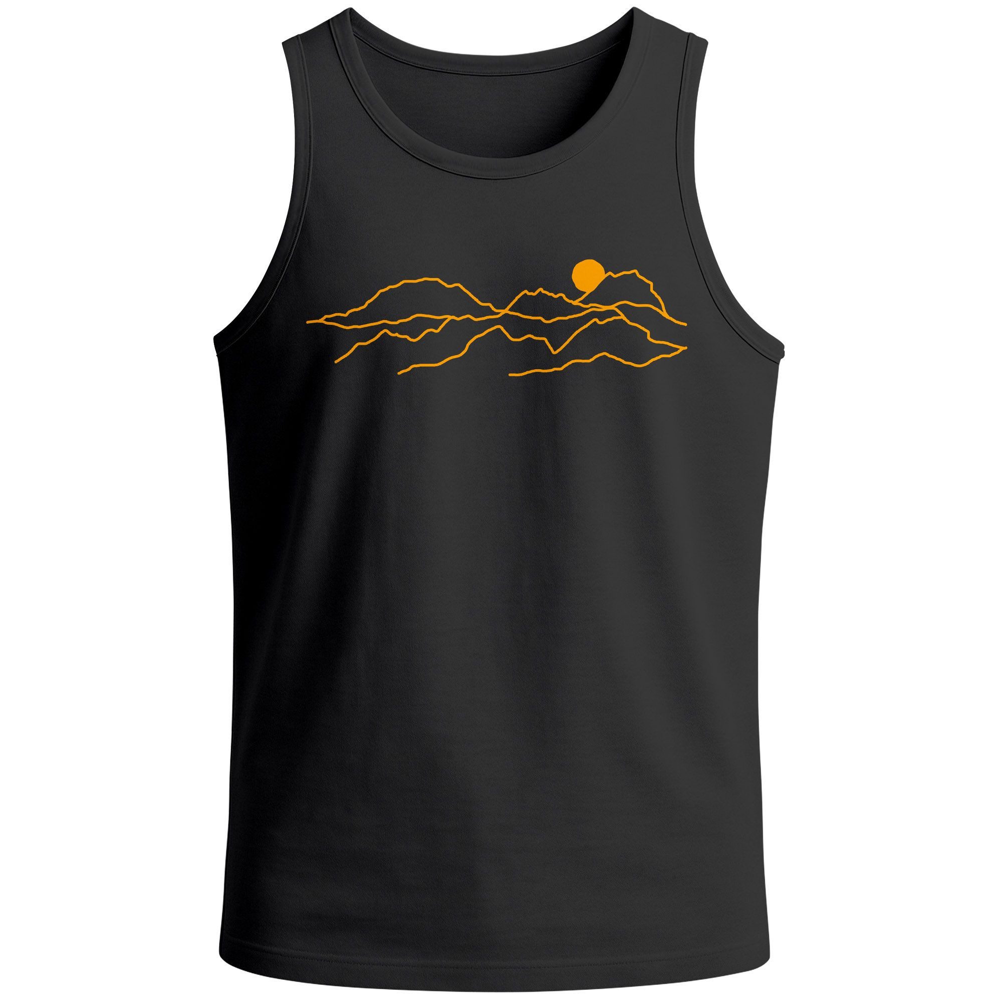 Neverless Tanktop Herren Tank-Top mitt Print Bergkette Line-Art Design Graf günstig online kaufen