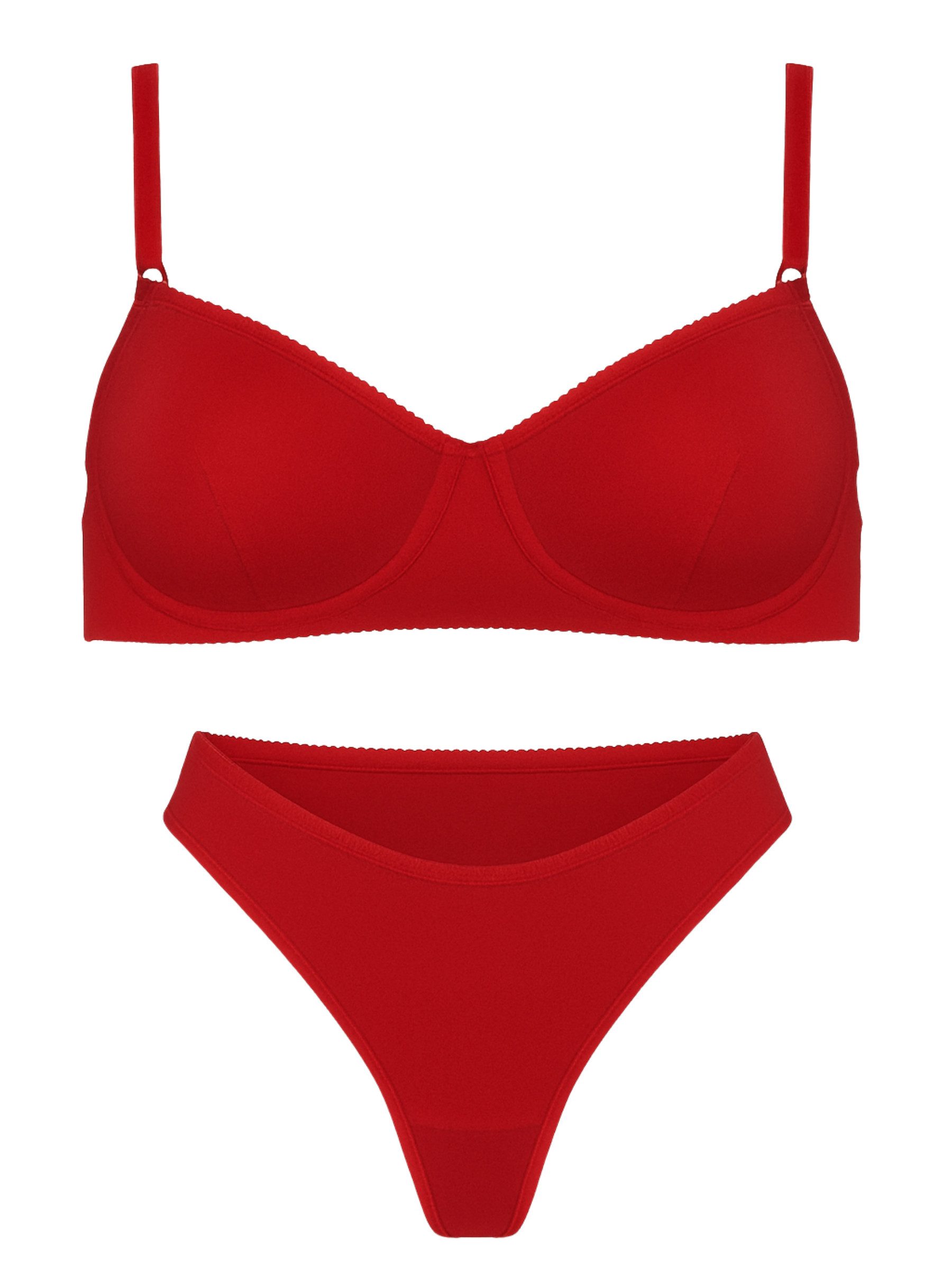 Orchibelle Set: Bügel-BH Soft Dessous-Set – Elegante Reizwäsche mit feminin günstig online kaufen