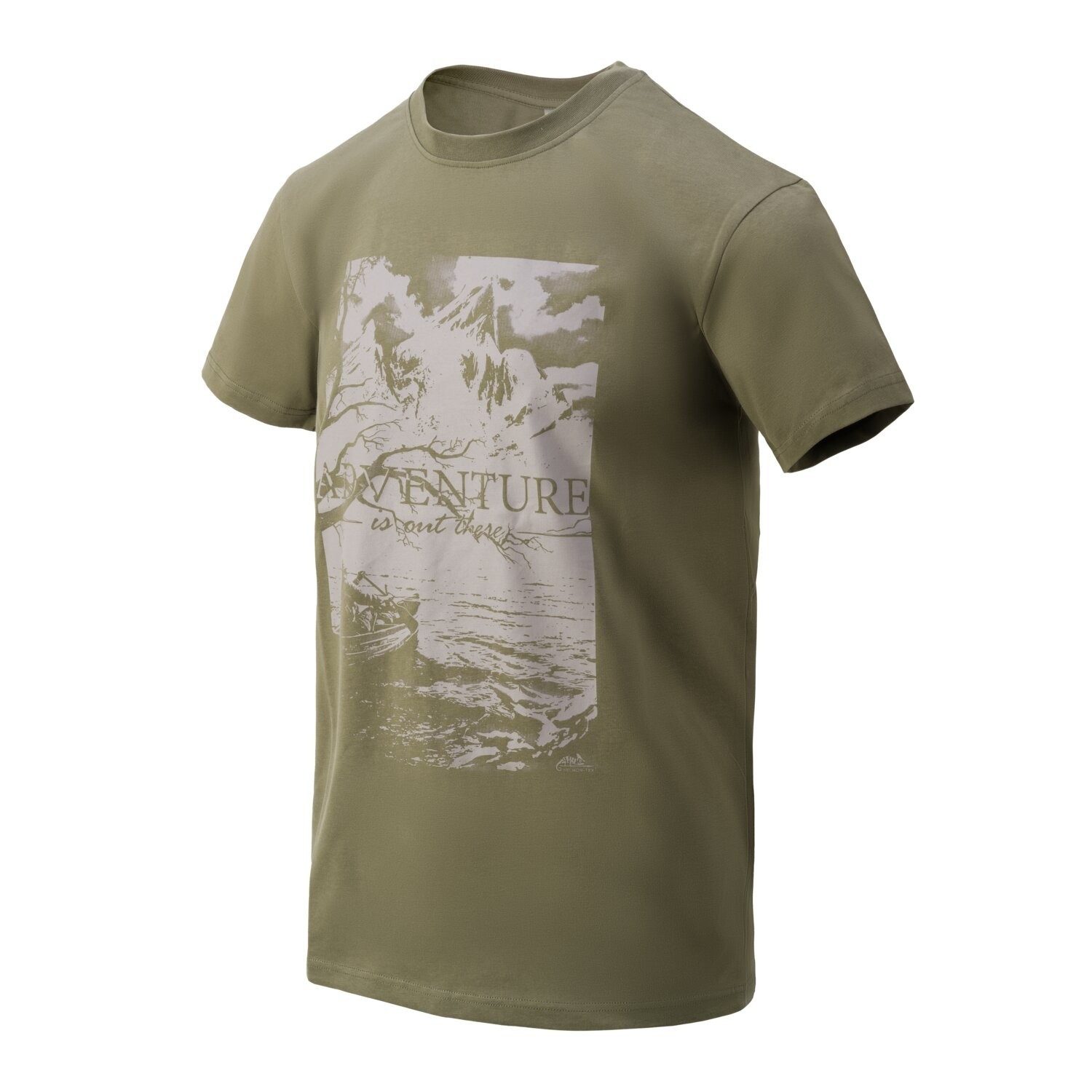 Helikon-Tex T-Shirt Helikon Tex Baumwoll T-Shirt Adventure is out there in grün (1-tlg) leicht