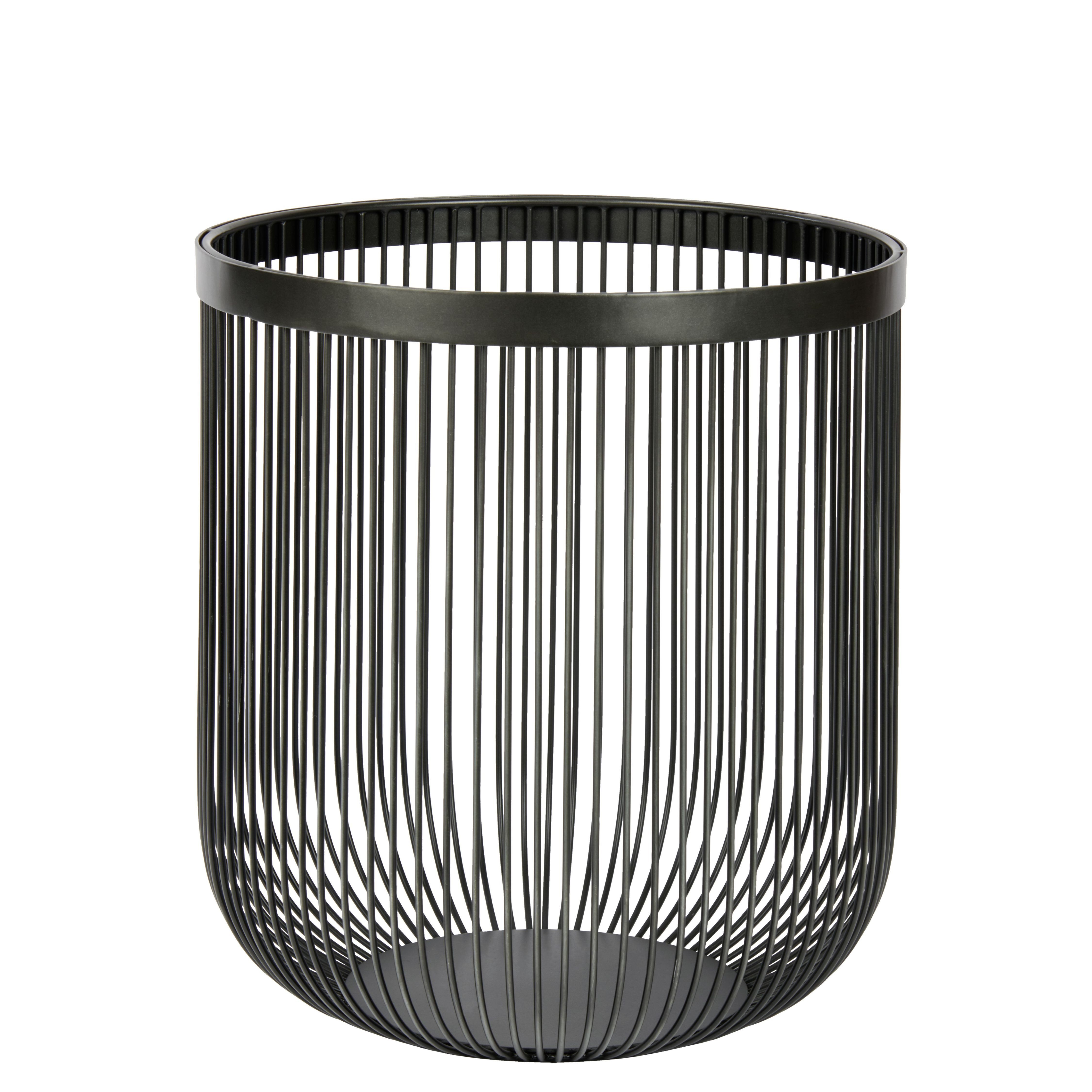 Lambert Dekokorb Cipolla Korb/Windlicht klein,Eisendraht verzinkt, Farbe: anth...