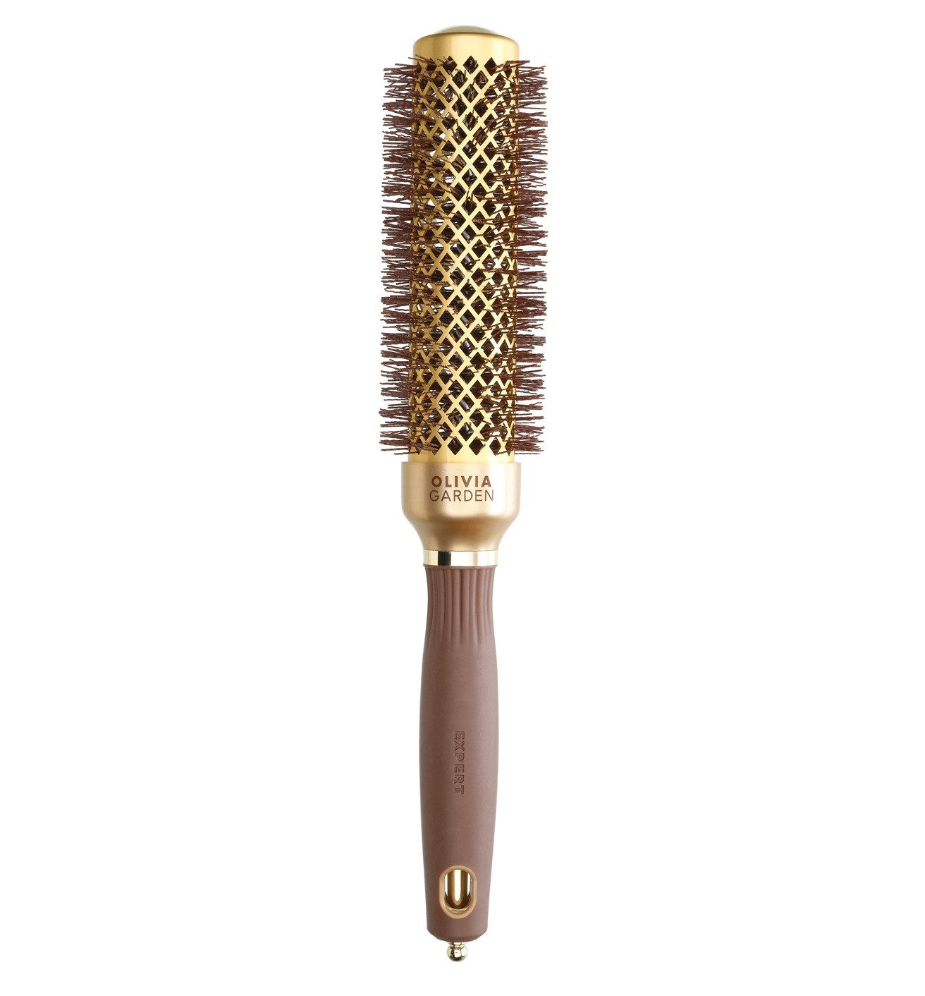 OLIVIA GARDEN Haarbürste Olivia Garden Expert Blowout Shine Gold & Brown 35 mm Rundbürste