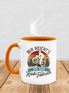 Shirtracer Tasse Mir reicht's ich geh Rad fahren - Mountainbike Geschenk Fahrrad, Keramik, Kaffeetasse Hobby Geschenk
