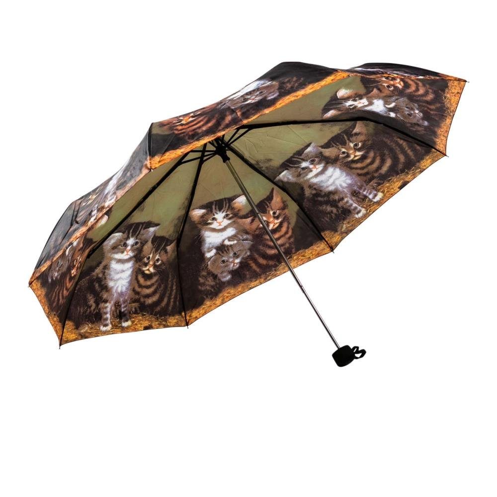 Luckyweather not just any other day Taschenregenschirm Regenschirm Motiv FOUR KITTENS Taschenschirm