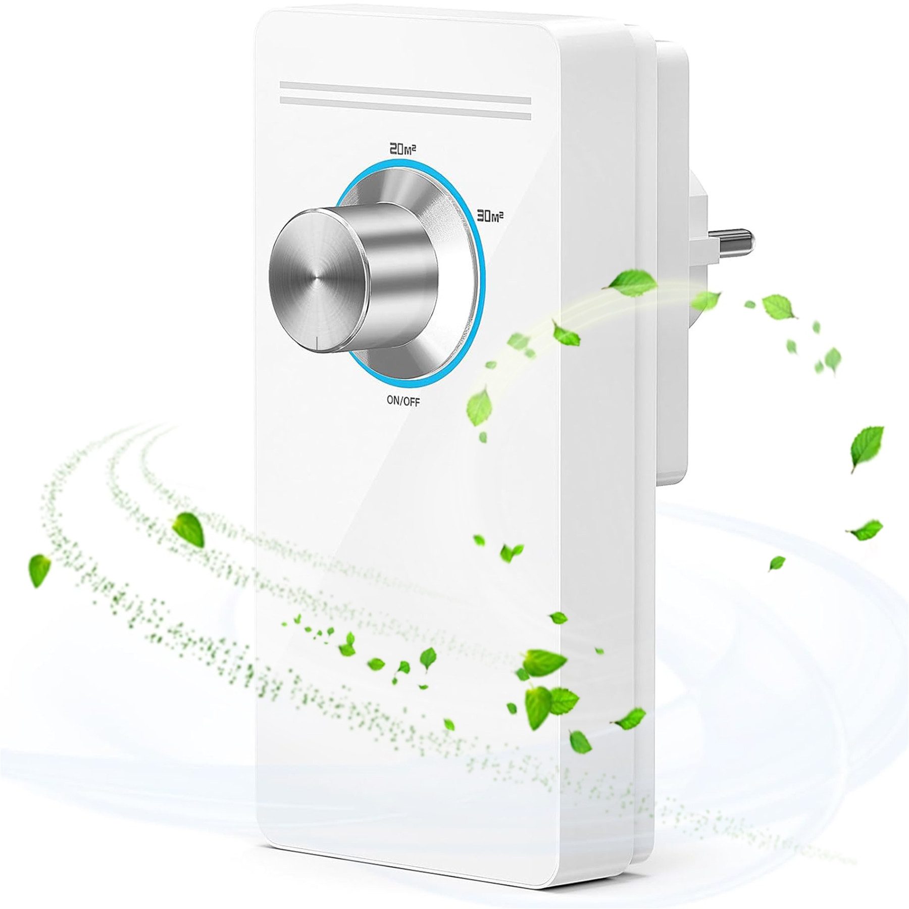 Senmudi Luftreiniger Mini Luftreiniger, steckbar, Geruchsentferner, für 30 m² Räume, für Zimmer, Rauch, Badezimmer, Haustiere, Formaldehyd und Geruch