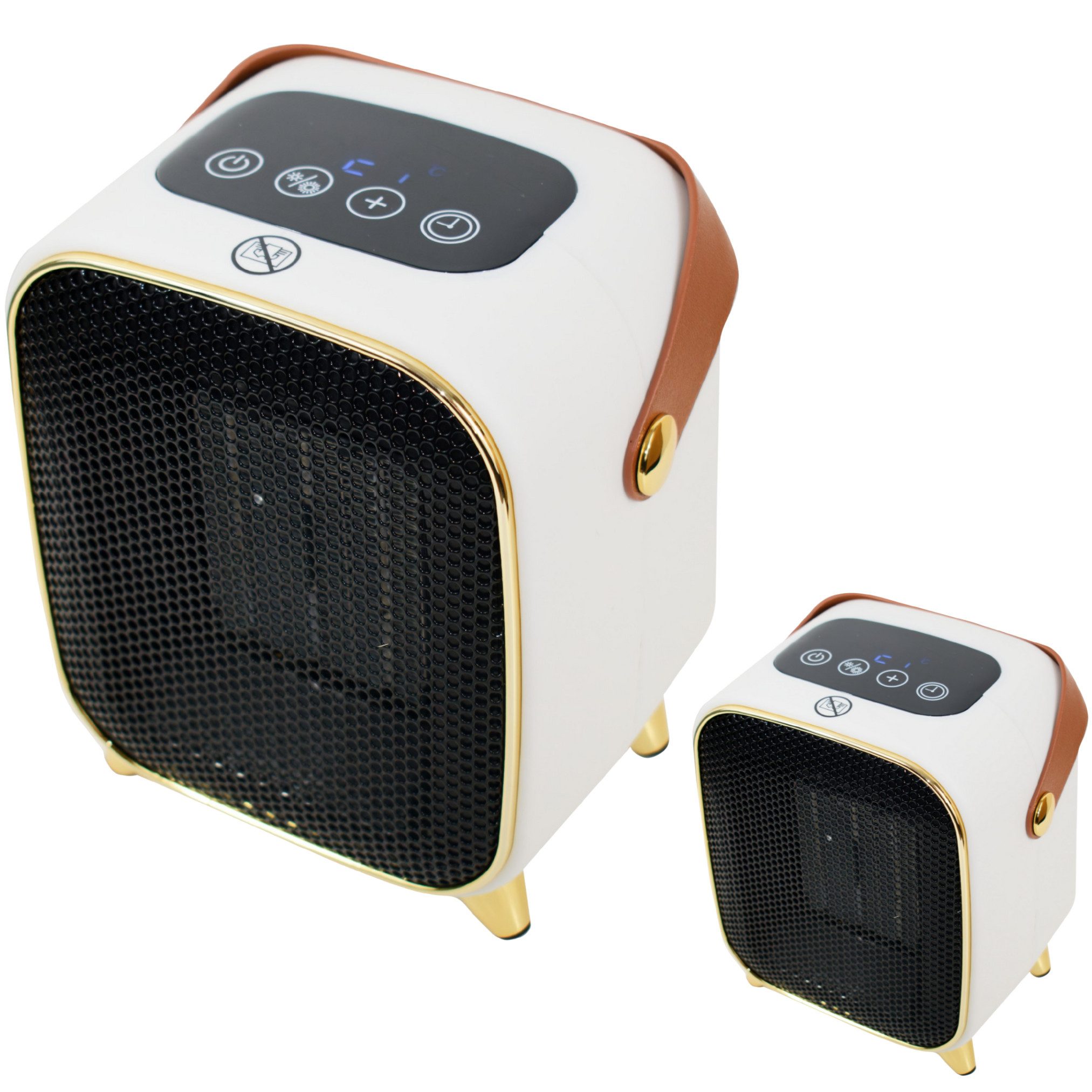 Venteo Тепловентиляторы Chauffage Retro Heater, 1000 W, kleiner Нагреватели, Retro Mini Heizung, Timer, Ventilator Modus