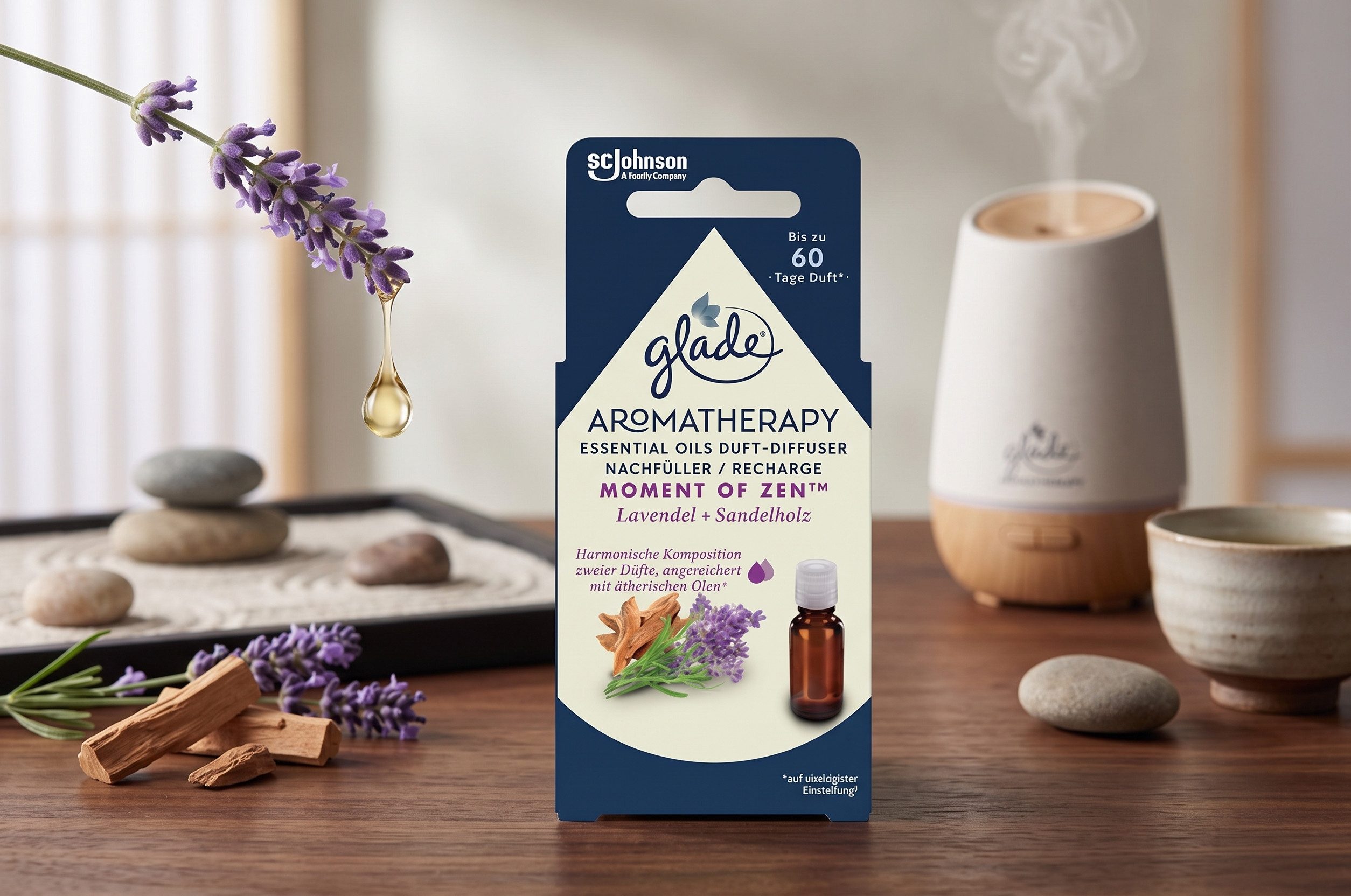 Glade Raumduft Lufterfrischer Aromatherapy Moment of Zen Nachfüllpack, 17,4 ml