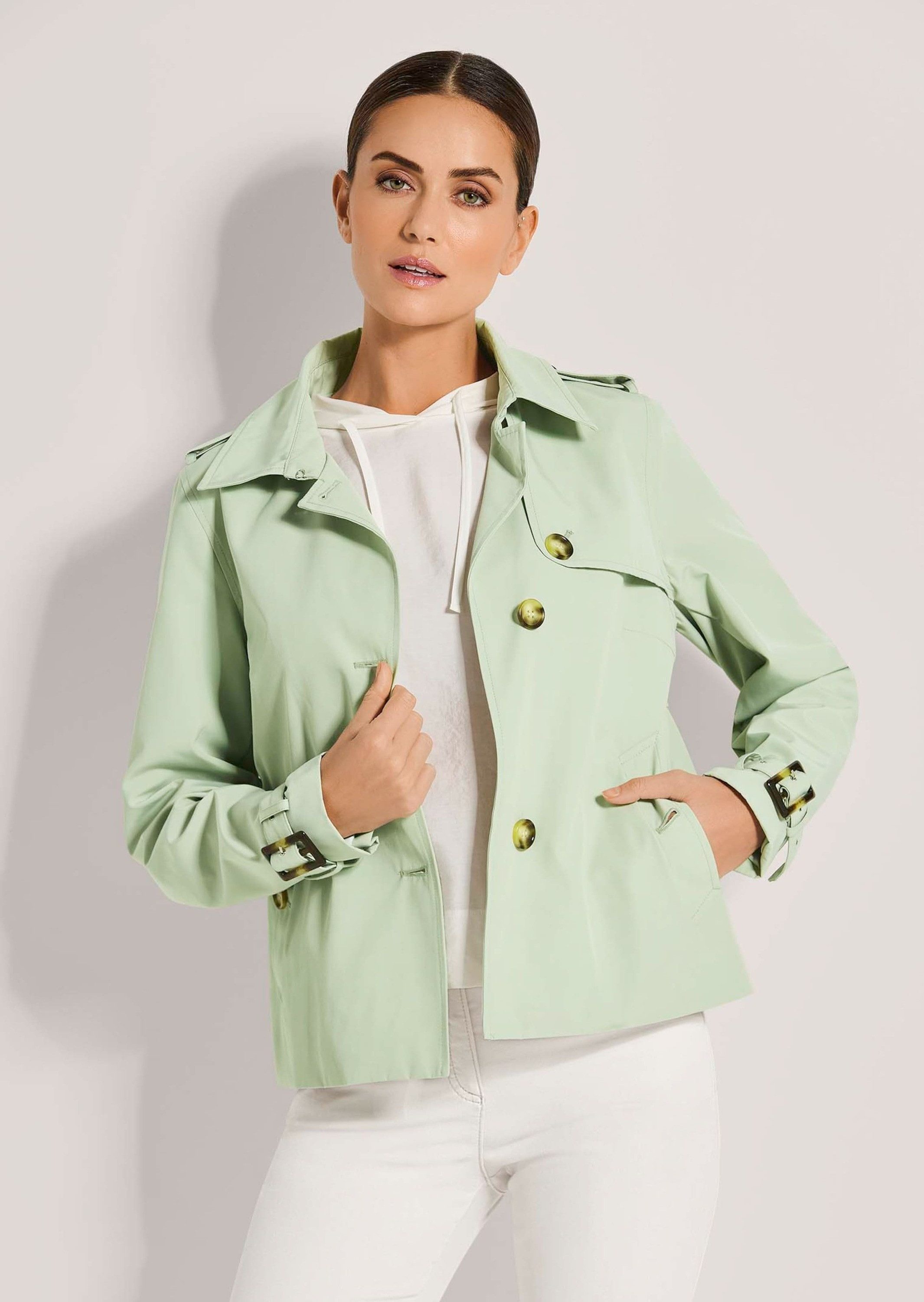 MADELEINE Trenchcoat Verkürzte Trenchjacke mit Taschen Sommerlicher Trench- günstig online kaufen