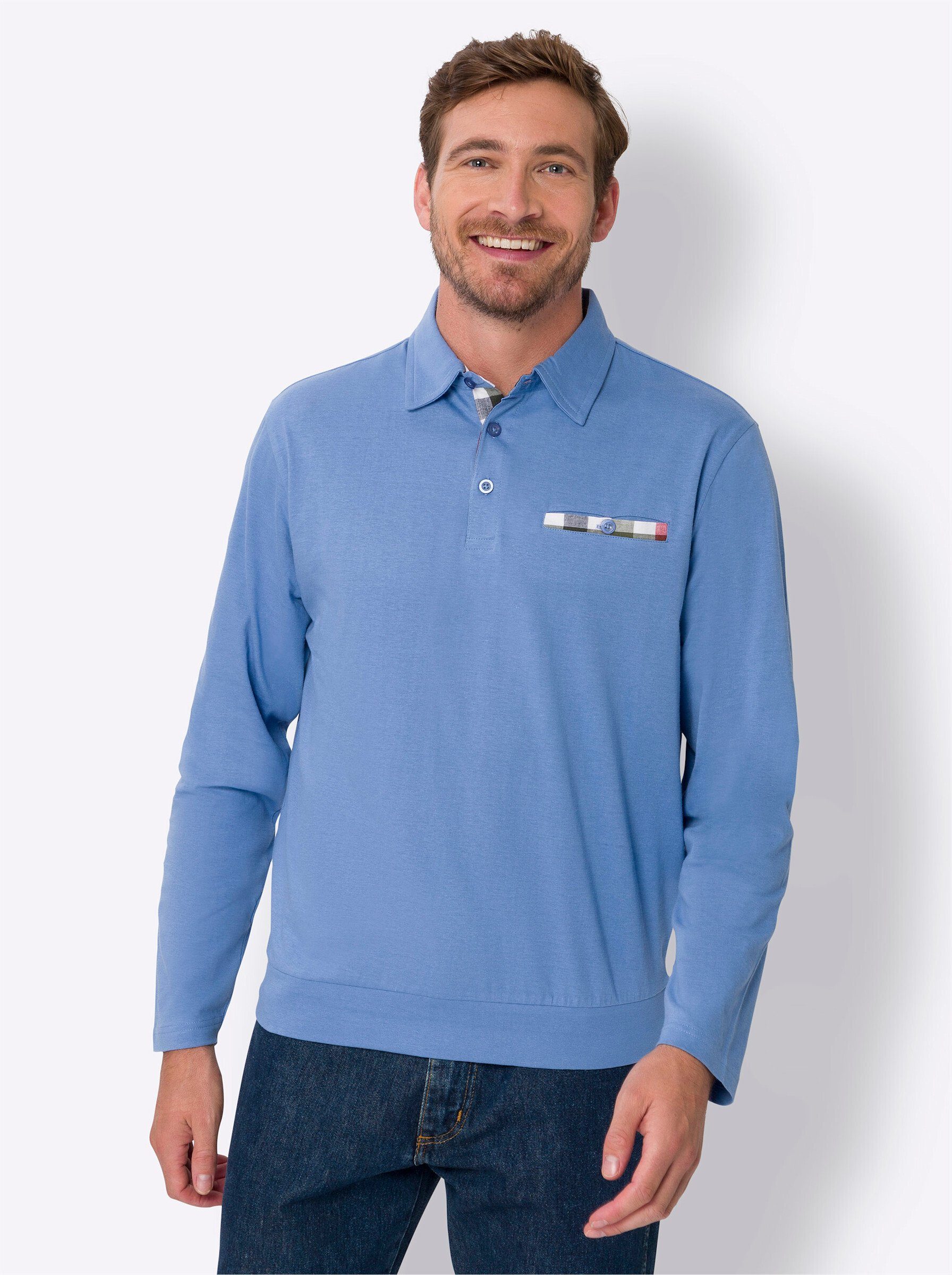 Sieh an! T-Shirt Langarm-Poloshirt Langarm günstig online kaufen