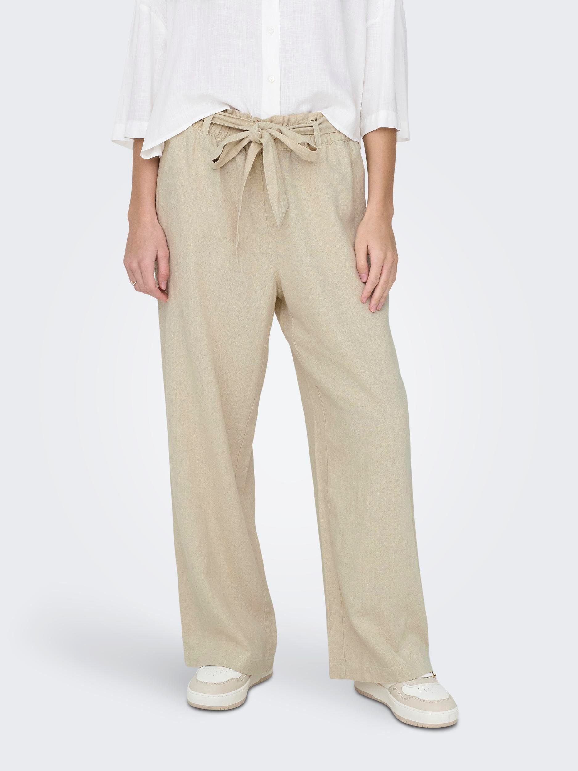 JDY Culotte JDYSAY MW LINEN BELT PANT WVN NOOS