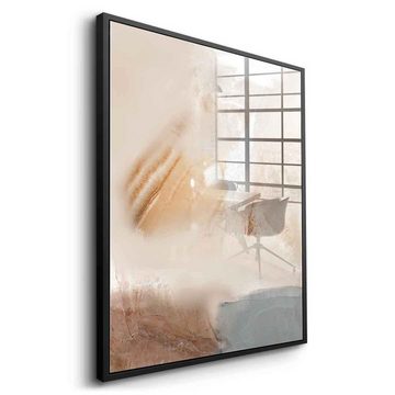 DOTCOMCANVAS® Acrylglasbild Fondness 01 - Acrylglas, Acrylglasbild Fondness 01 weiß grau Wandbild Kunstdruck