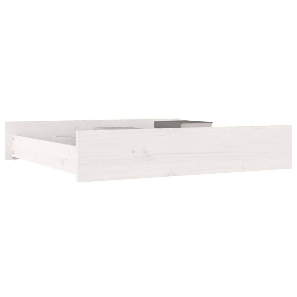 Stk. Massivholz Weiß Bettschubkasten Bettschubladen 2 Kiefer vidaXL