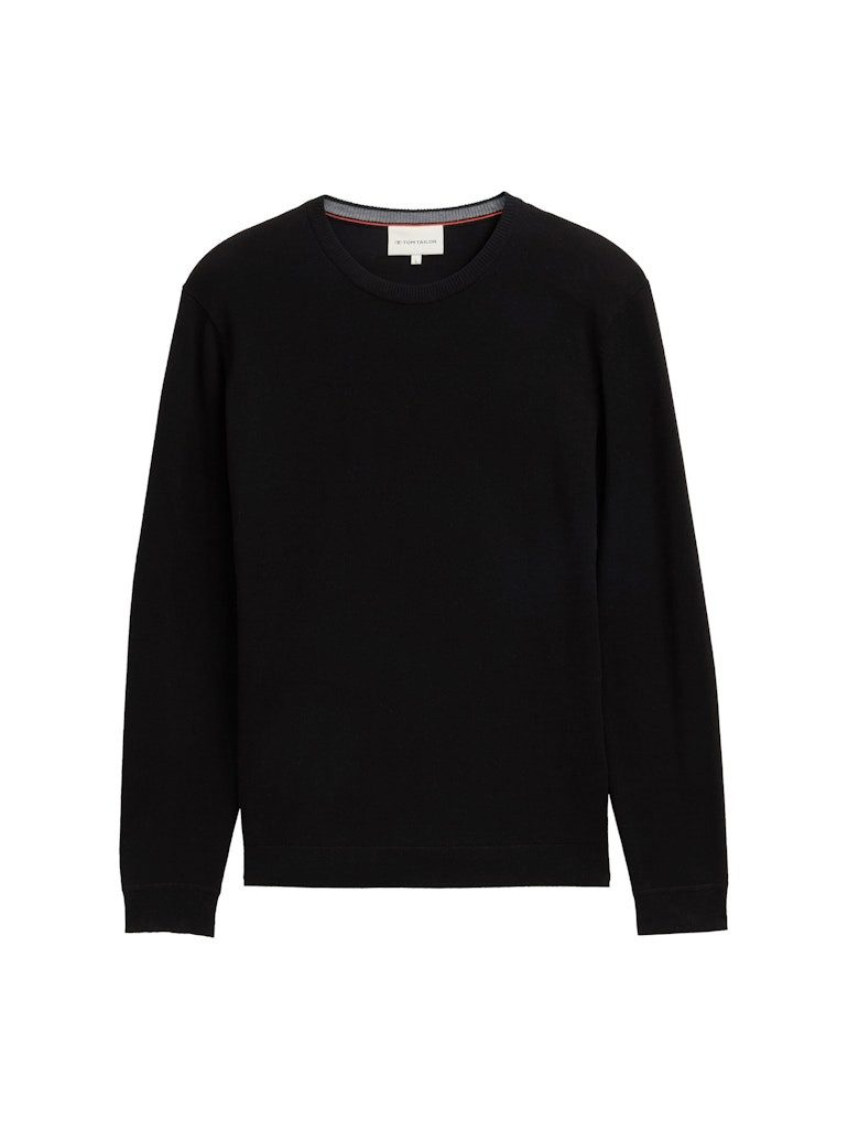 TOM TAILOR Rundhalspullover Basic Herrenpullover Superweicher Baumwoll-Kasc günstig online kaufen