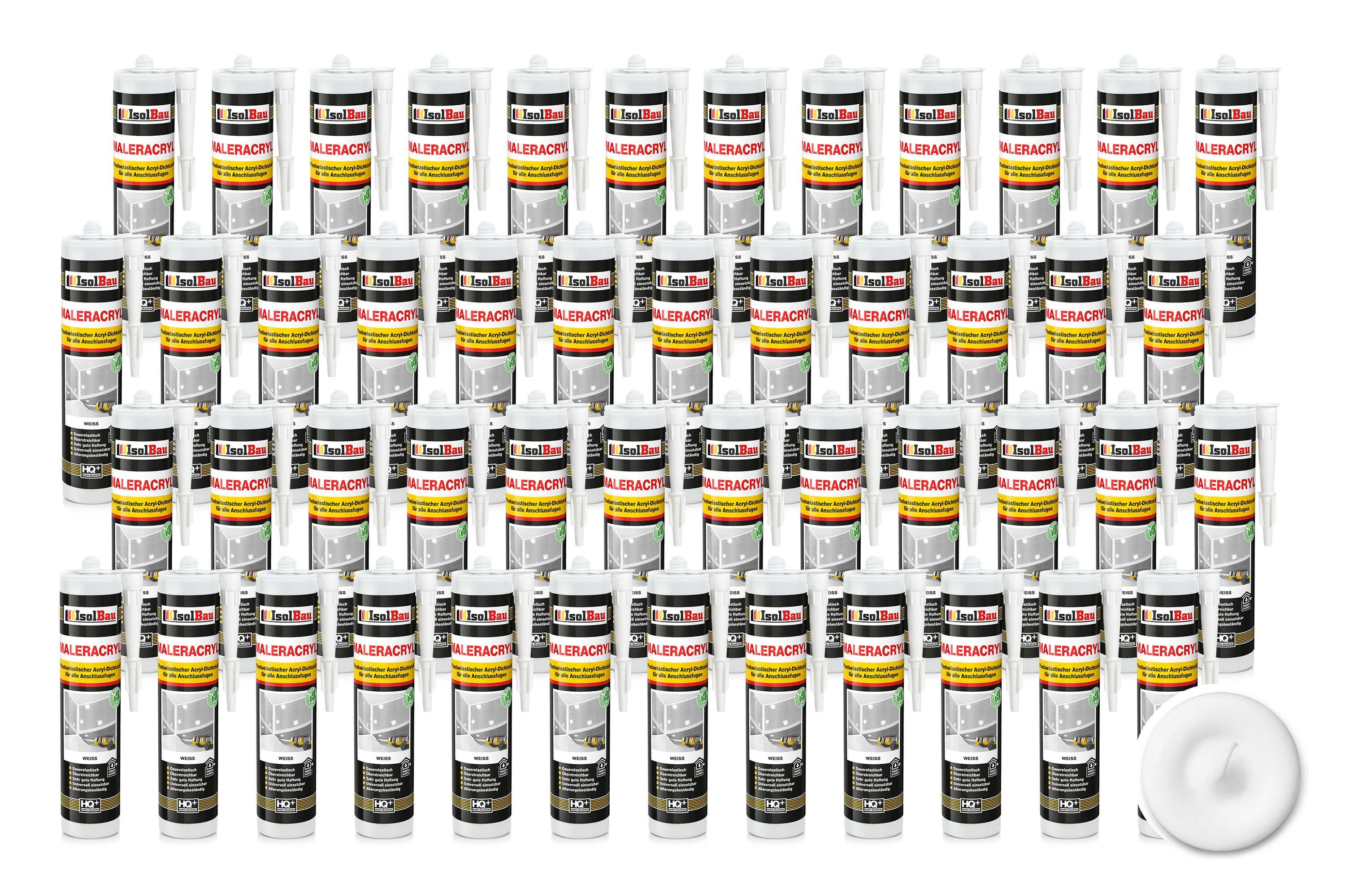 None Spachtelmasse Maleracryl Bauacryl 48 x 300 ml Plastoelastischer Abdichten Dichtmasse, Mauerwerk Putz Gipskarton Beton Gasbeton Zement Holz Polystyrolschaum