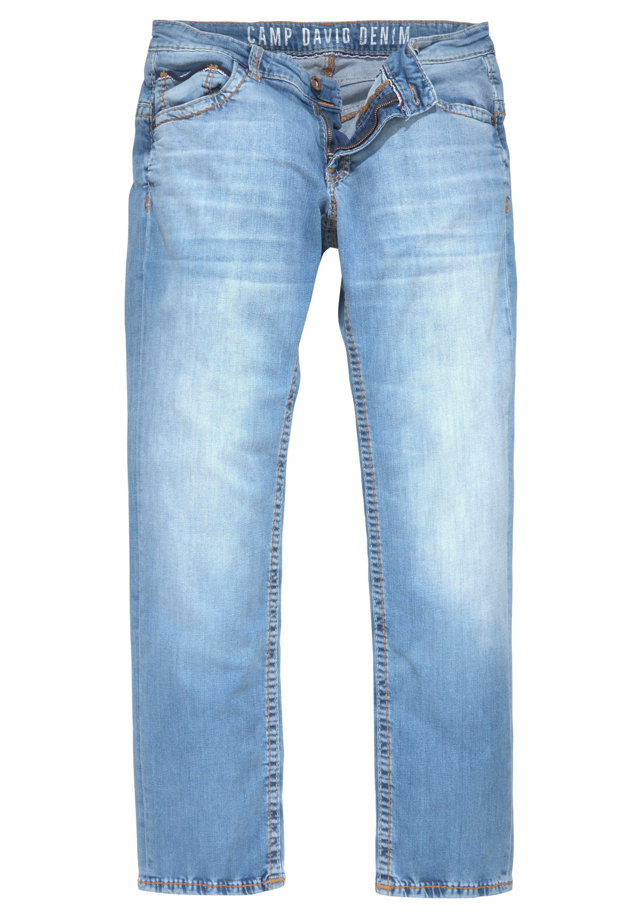 CAMP DAVID Loose-fit-Jeans CO:NO mit markanten Nähten und Stretch