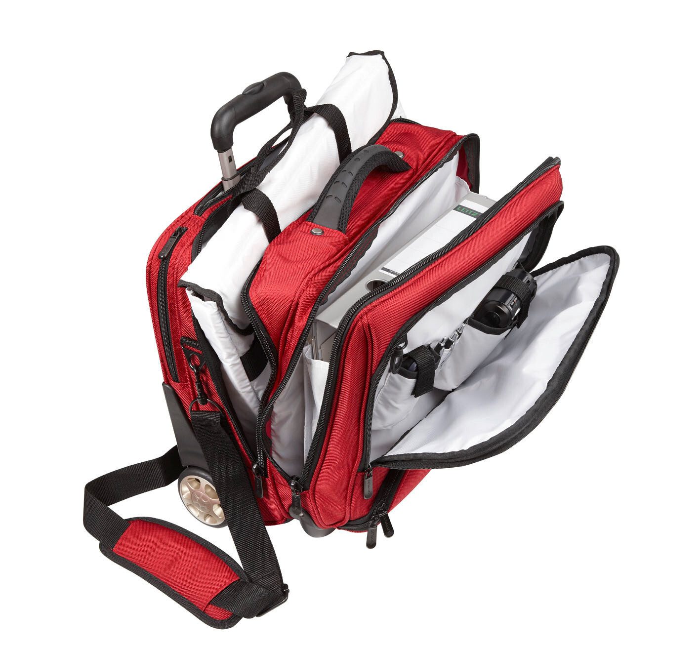 Dermata Business-Trolley robuster und vielseitiger Pilotentrolley mit 17, 2 Rollen, strapazierfähiges Nylongewebe